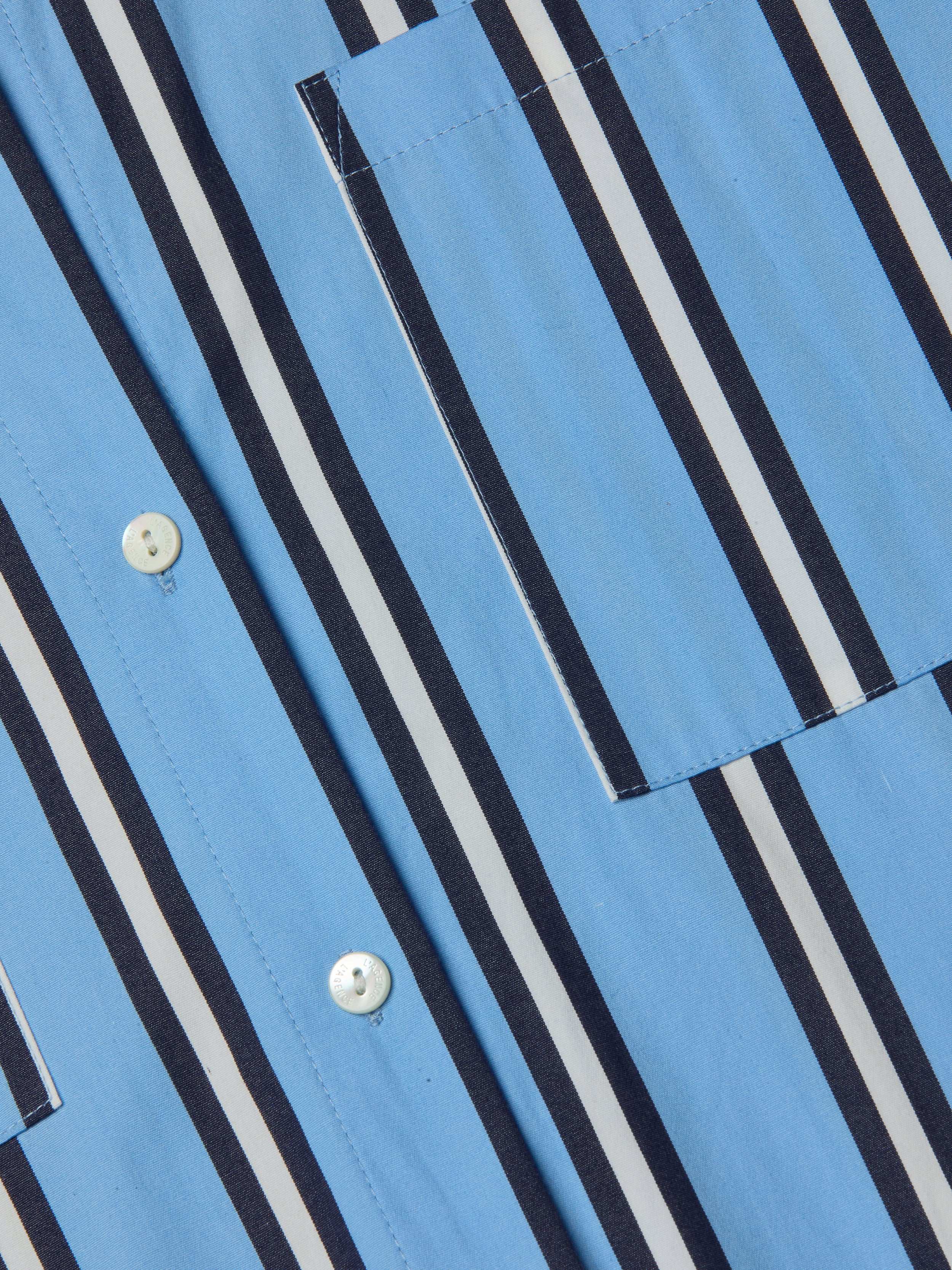 Jubilee Midi Shirt Dress In Sky Blue/midnight Stripe