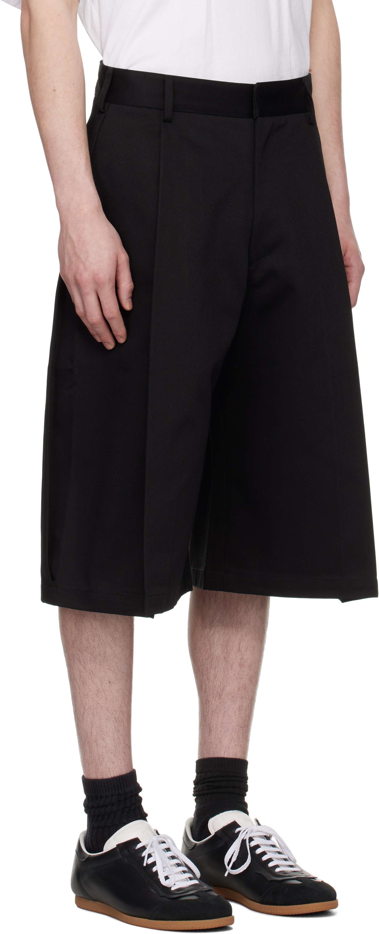 Seventh Black Bermuda Pleat Shorts