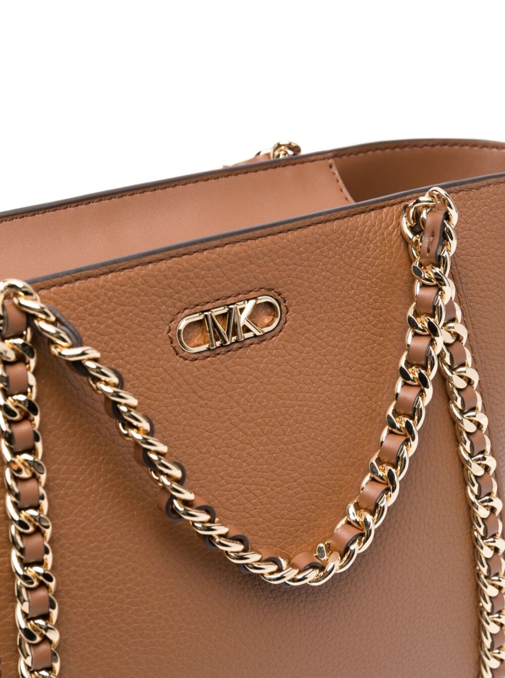 Westley Large Pebbled Leather Chain-Link Tote Bag