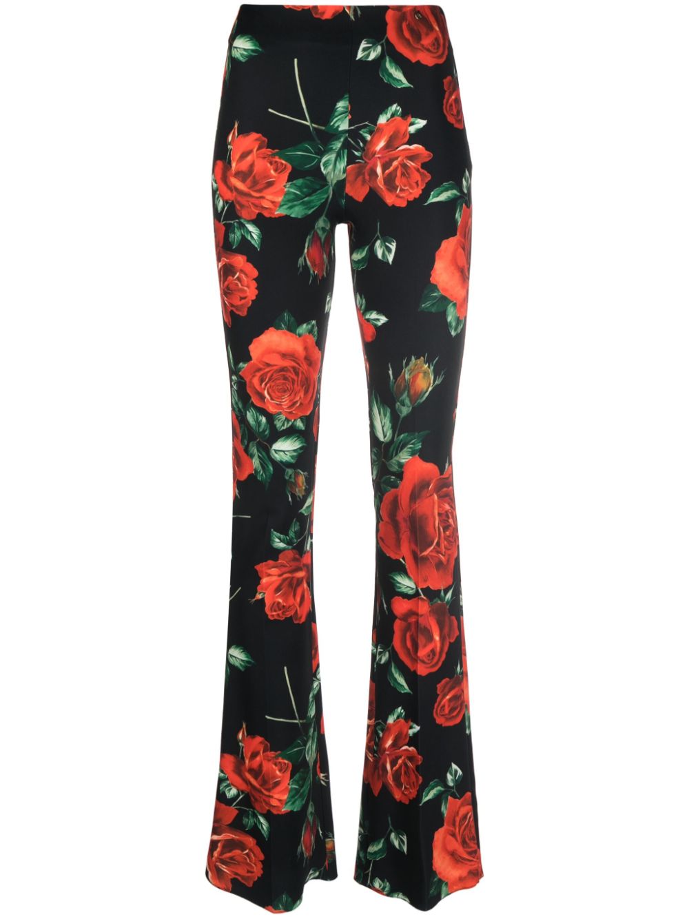 아니사 케르미쉬 여성 floral-print flared trousers - Black P14392
