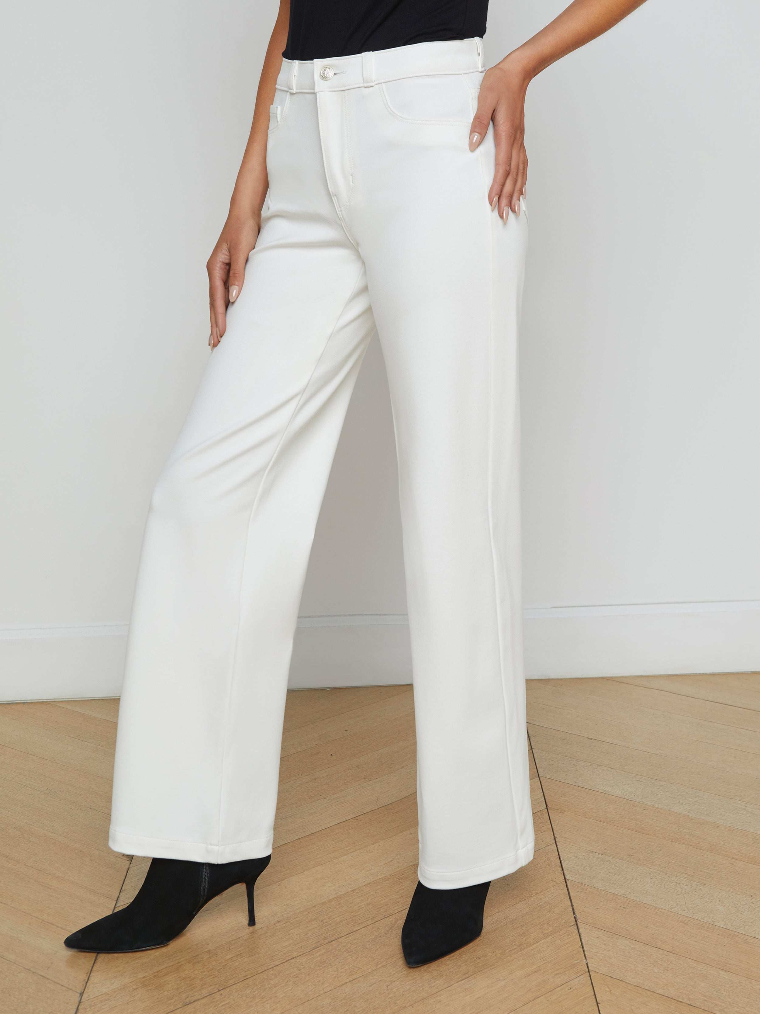 Clayton Wide-Leg Pants In Ivory