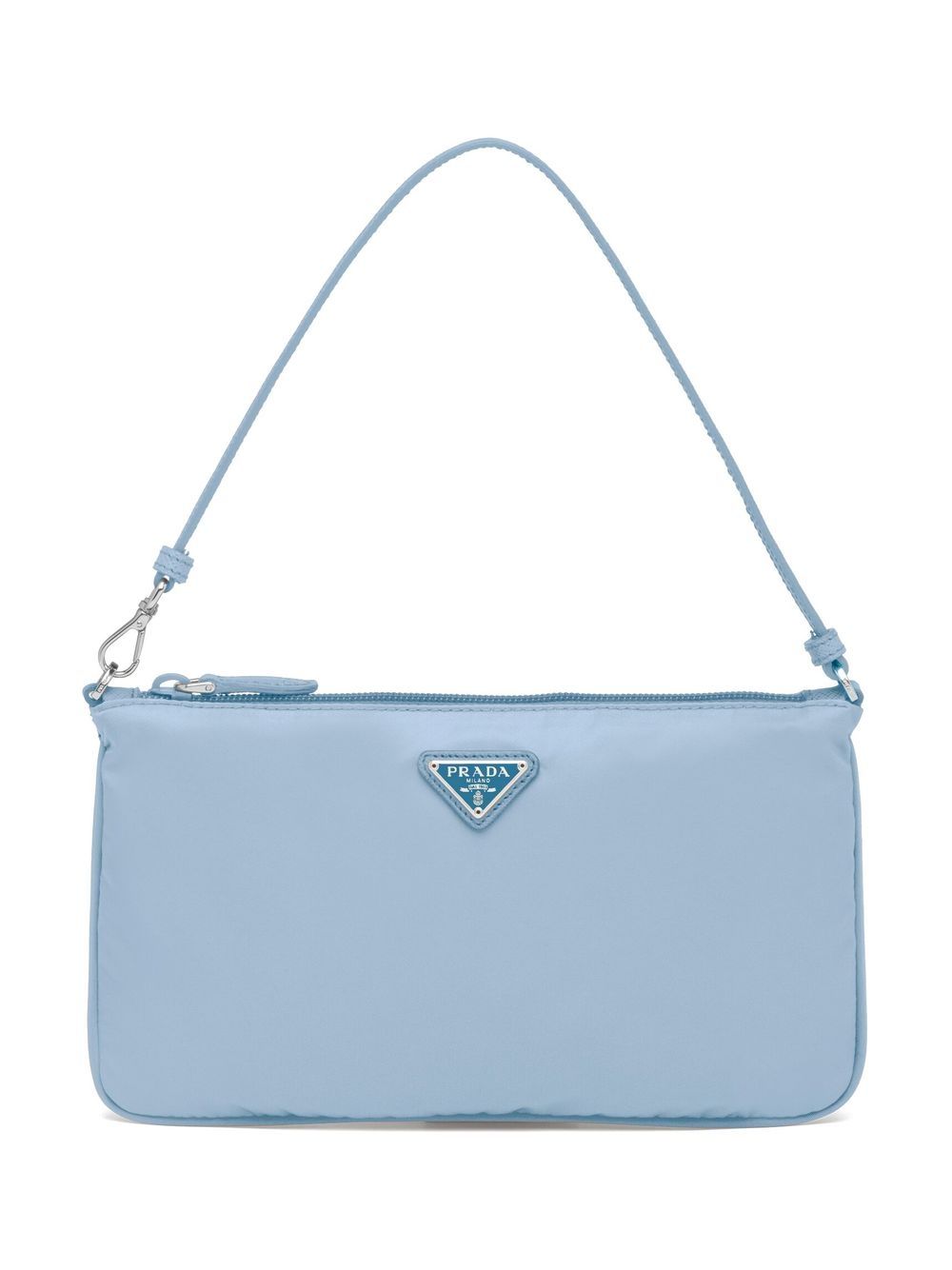 Prada Triangle logo-plaque crossbody bag, Blue