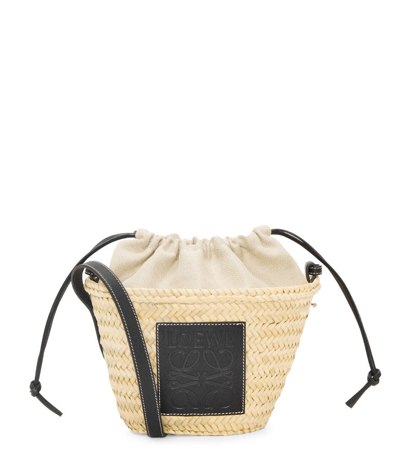 Loewe X Paula's Ibiza Drawstring Bucket Bag Natural And Tan - ShopStyle