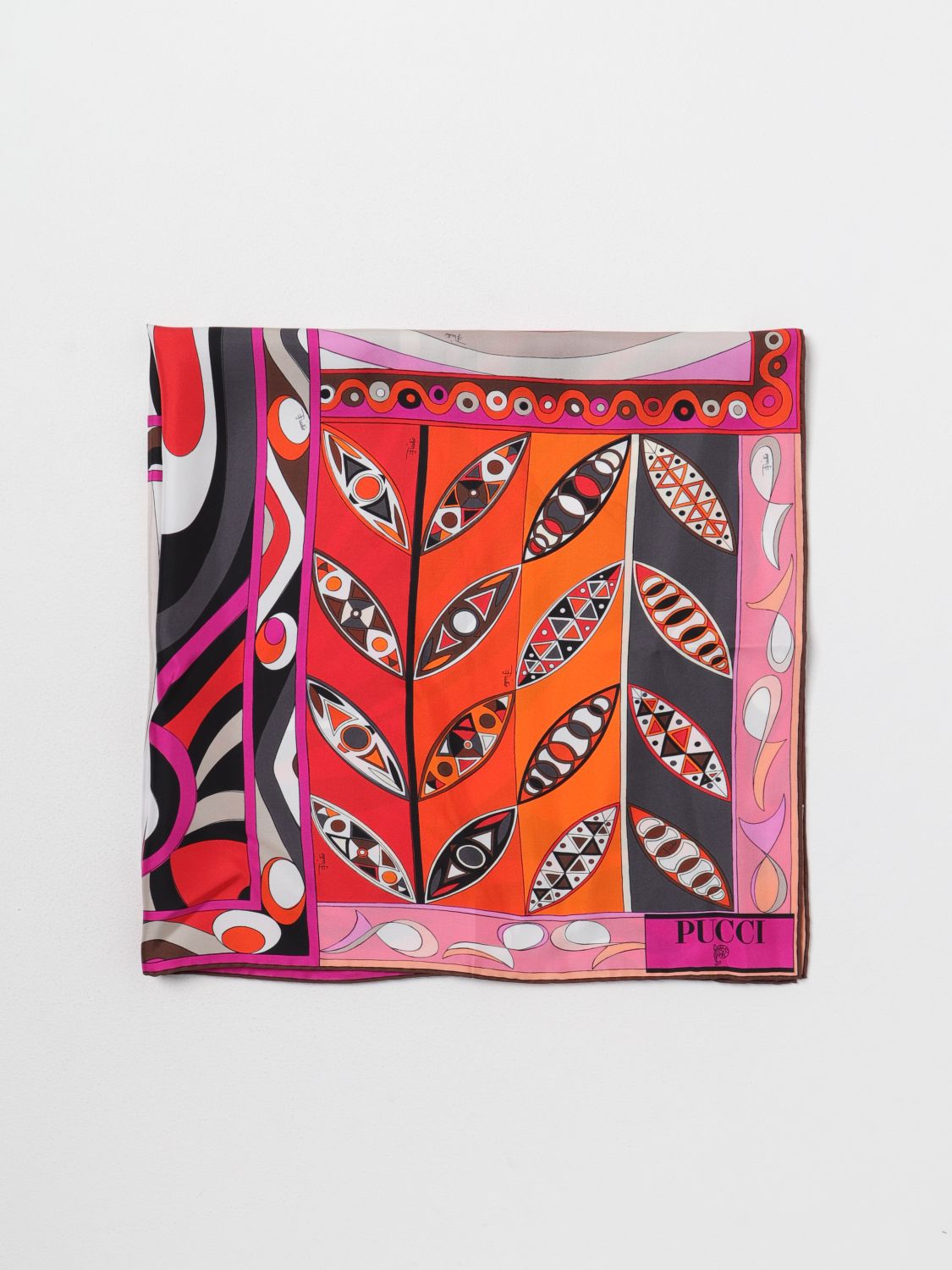 EMILIO PUCCI: neck scarf for woman - Orange  Emilio Pucci neck scarf  3RGB753RC43 online at