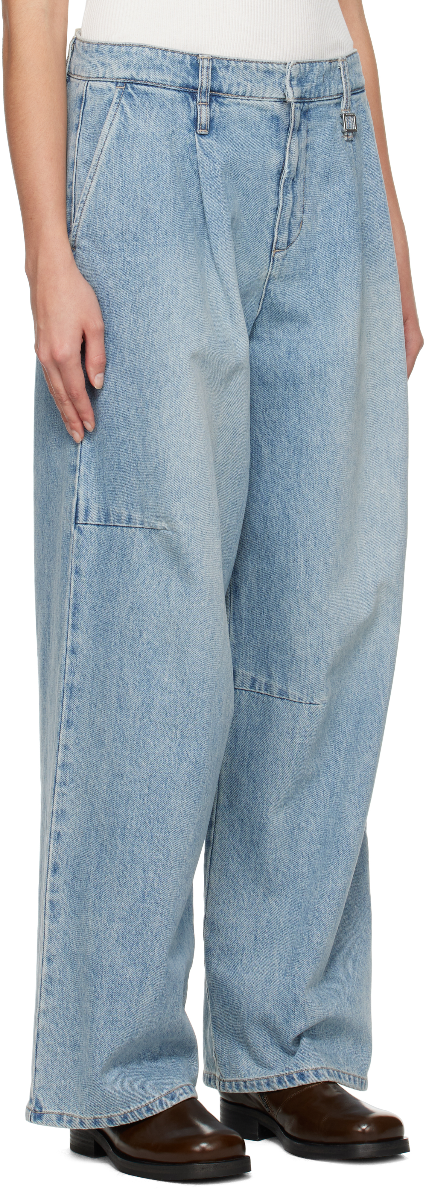 WOOYOUNGMI Bluye One-Tuck Wide Jeans