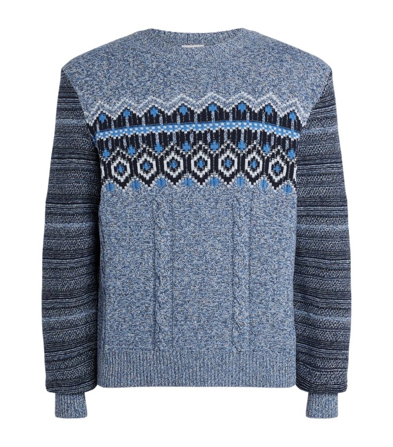 Wool-Blend Fair Isle Sweater