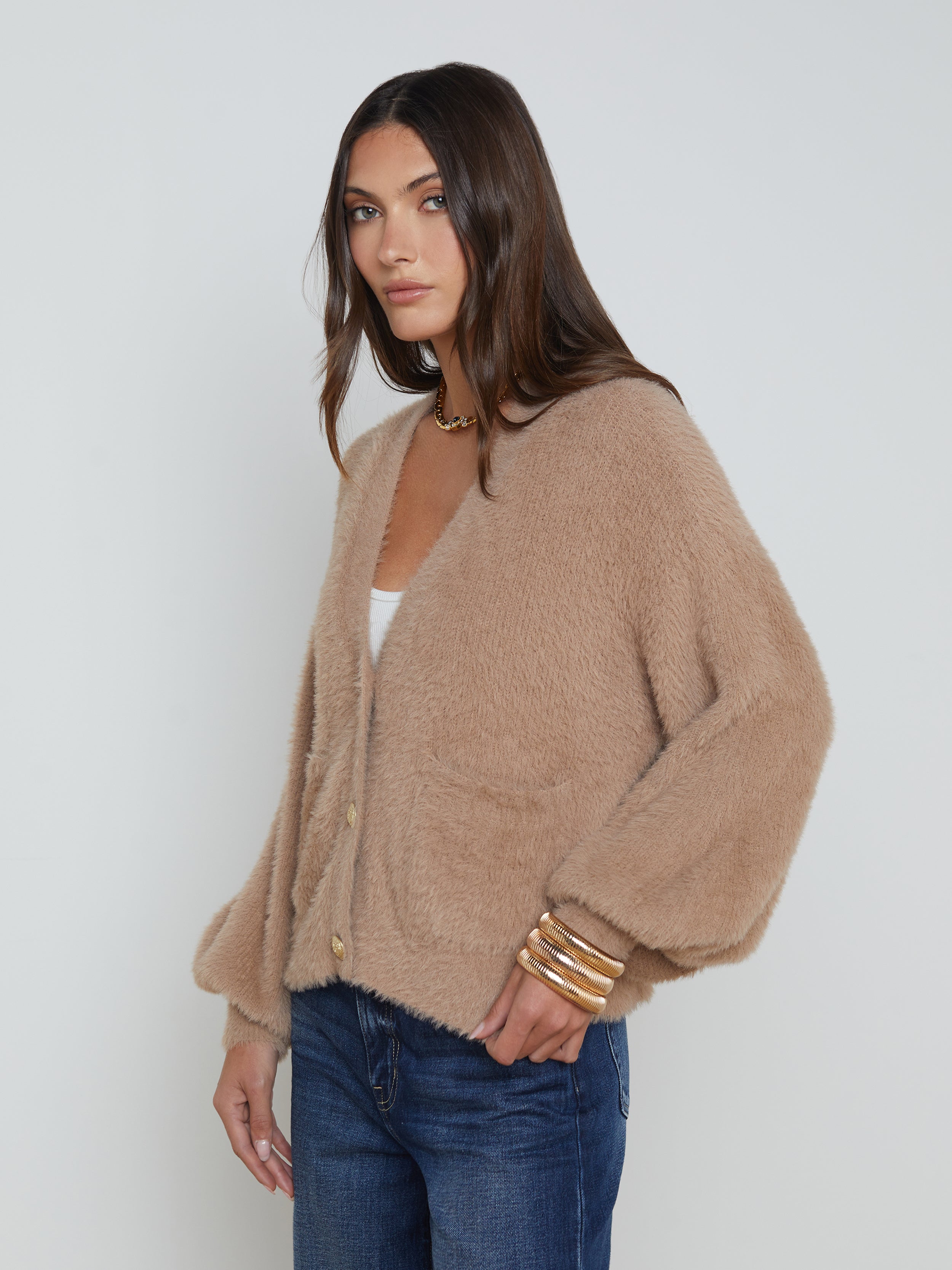 Harriet Cardigan In Macaroon