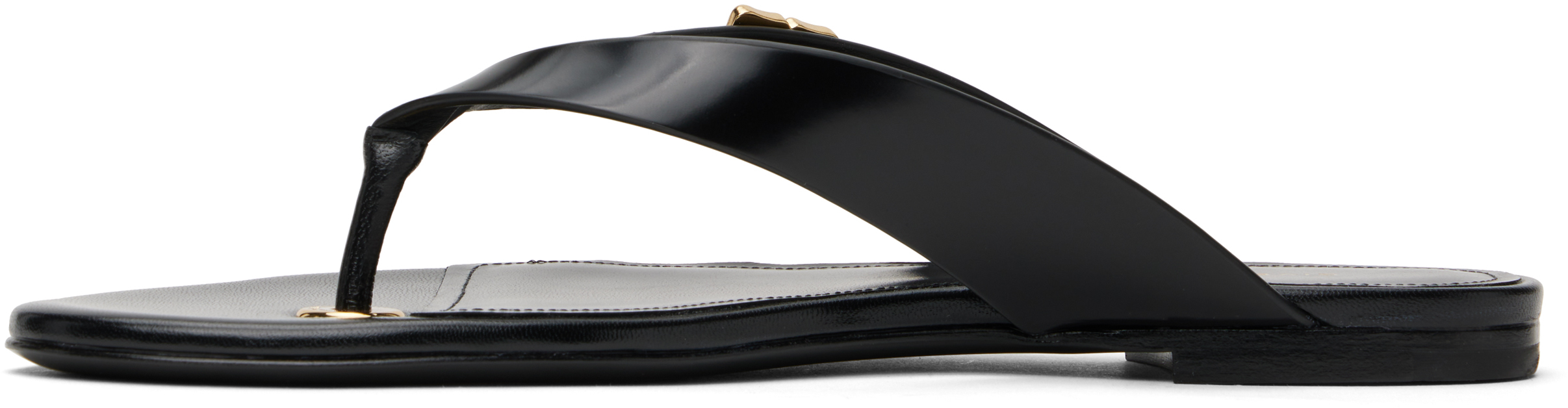 Givenchy Black Tong 4G Liquid Flip-Flops