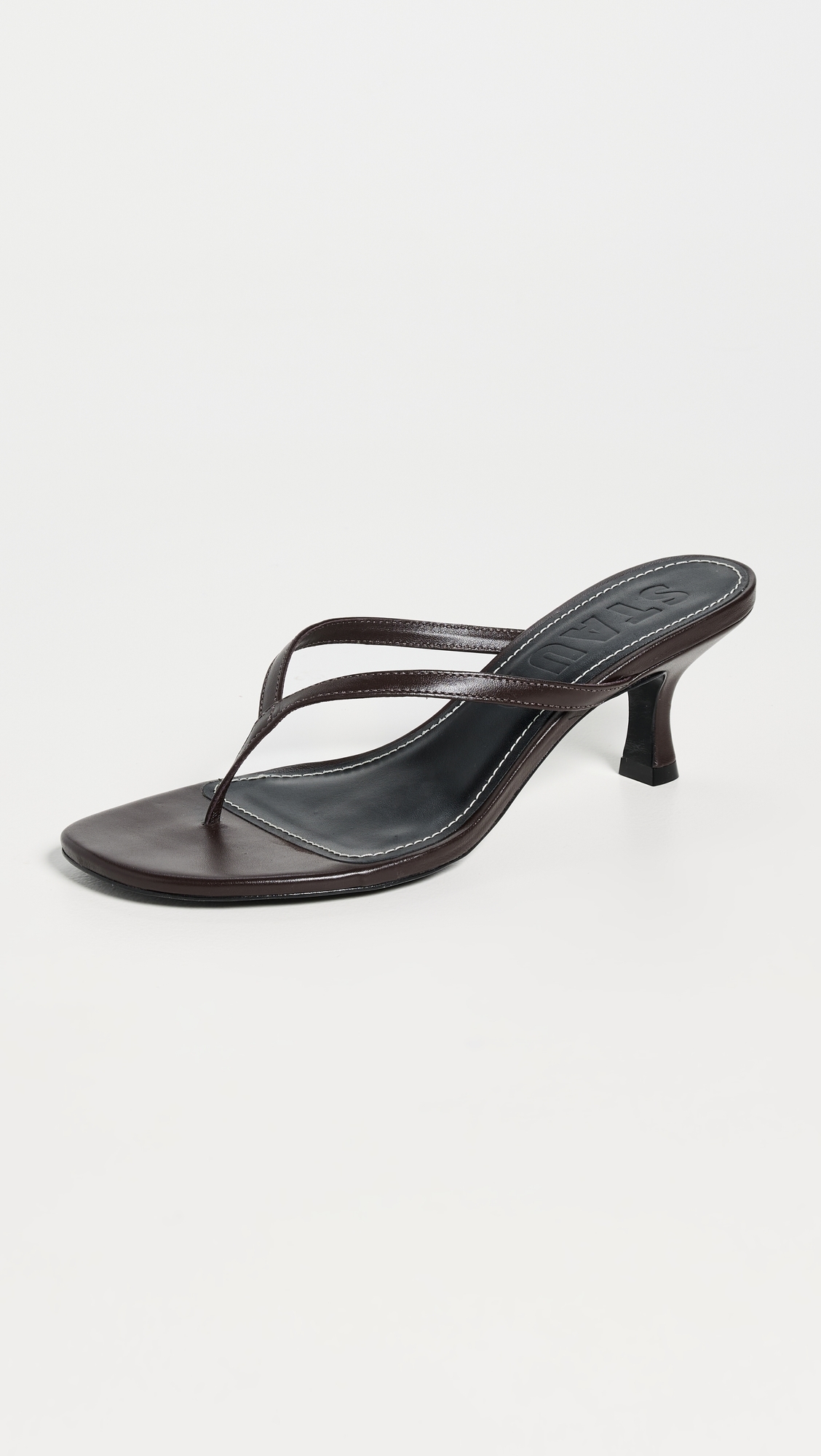 Freja Thong Kitten Heel Sandals Espresso