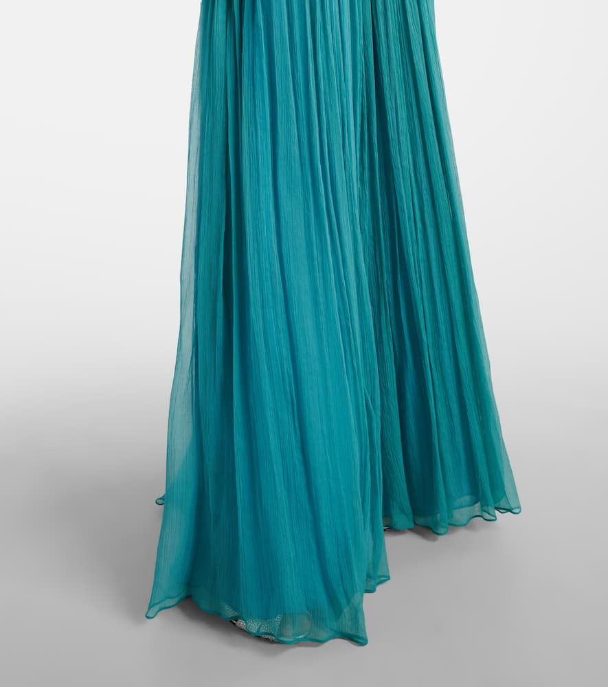 Adamaris crystal-embellished strapless gown