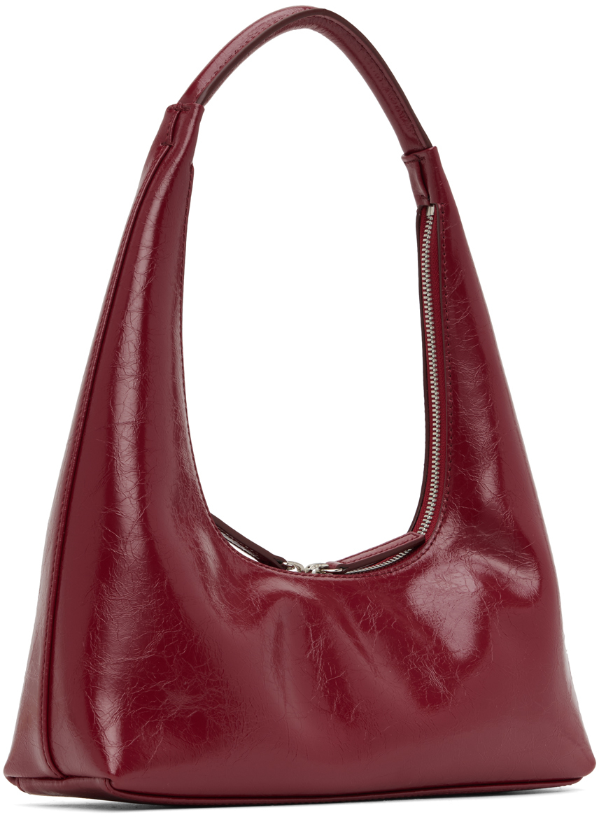 Marge Sherwood Red Crinkled Shoulder Bag