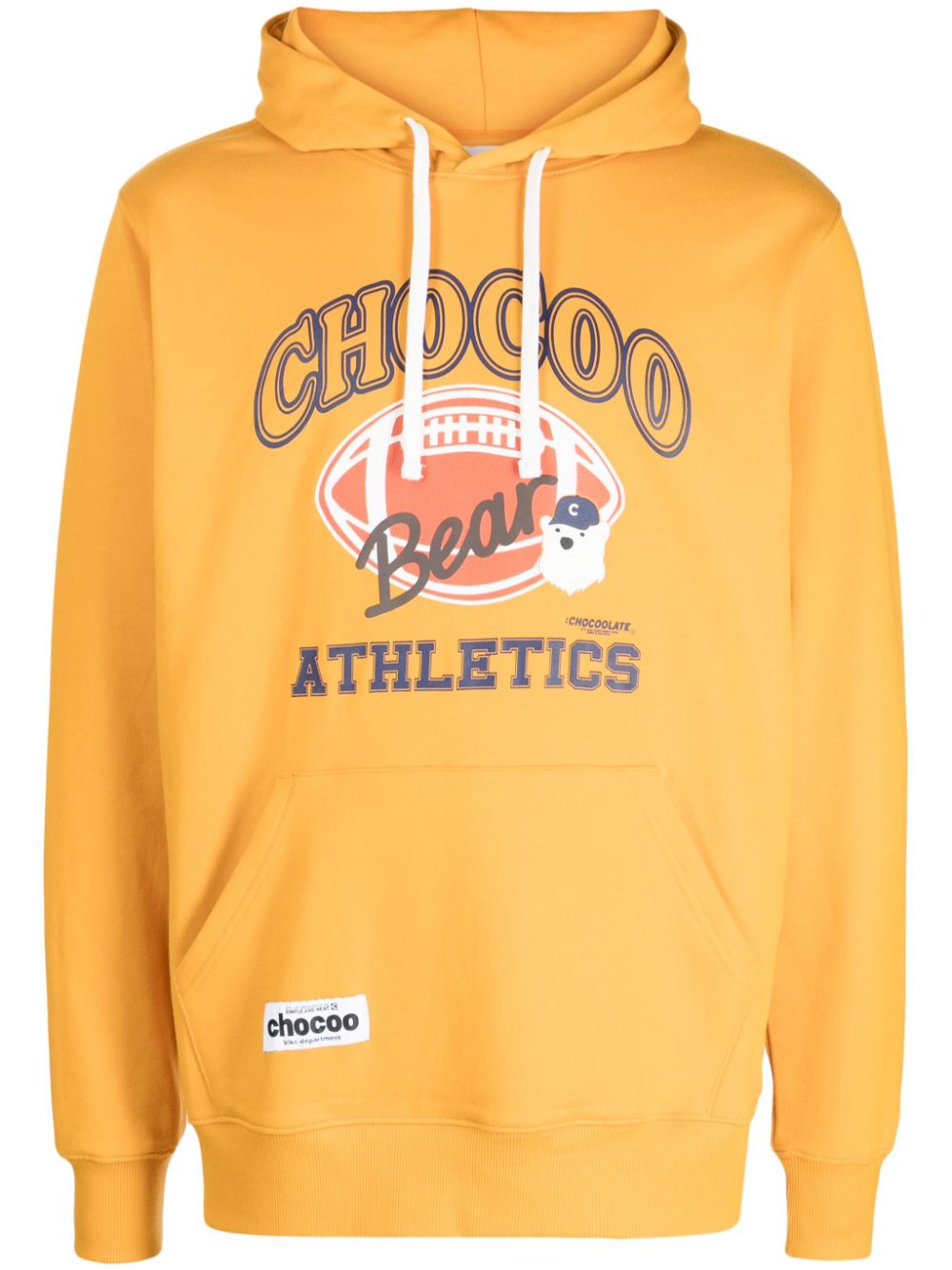 초쿨렛 남성 bear-print cotton hoodie - Orange SWC3213XF