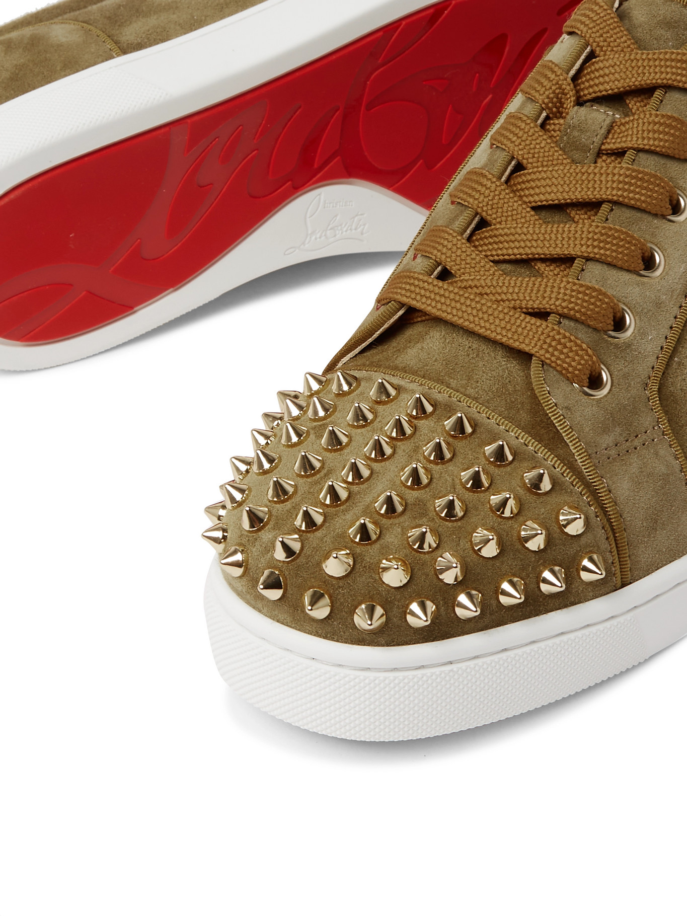 Louis Junior Spikes Cap-Toe Suede Sneakers