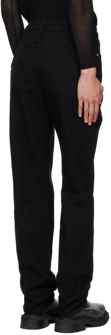 Black Straight Fit Denim Jeans