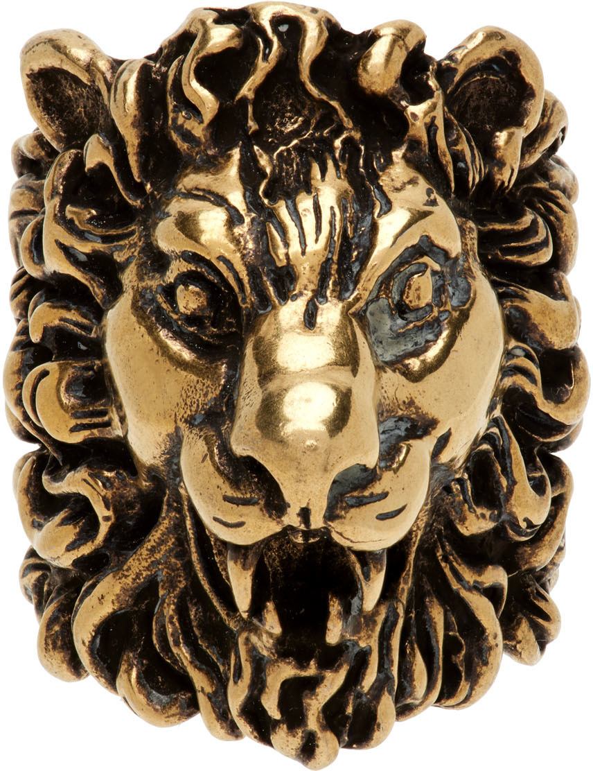 Gucci lion ring mens Outlet