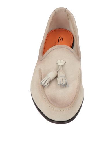 Santoni Goodyear Man Loafers Beige Size 8 Leather