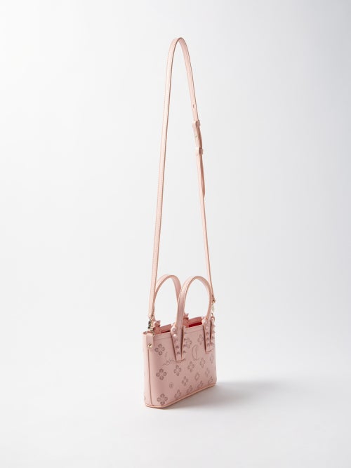 Christian Louboutin Mini Cabata Loubinthesky Perforated Leather Tote Pink  NWT!!