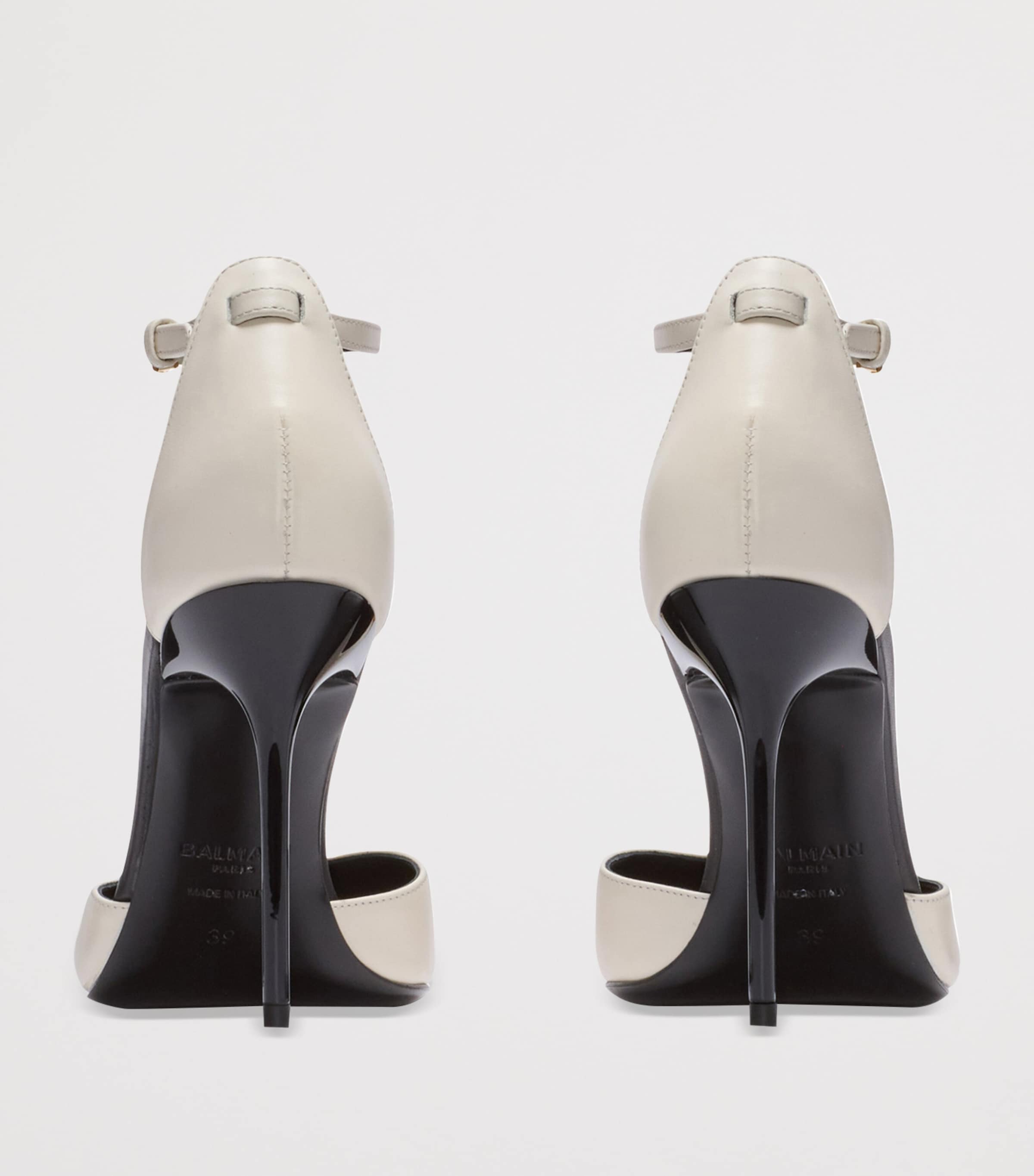 Leather Sync Heeled Mules 95