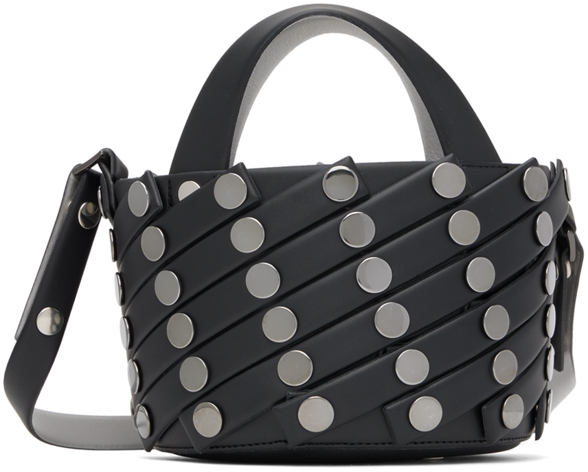 Bao Bao Issey Miyake ISSEY MIYAKE Black Sparkle Spiral Grid Bag