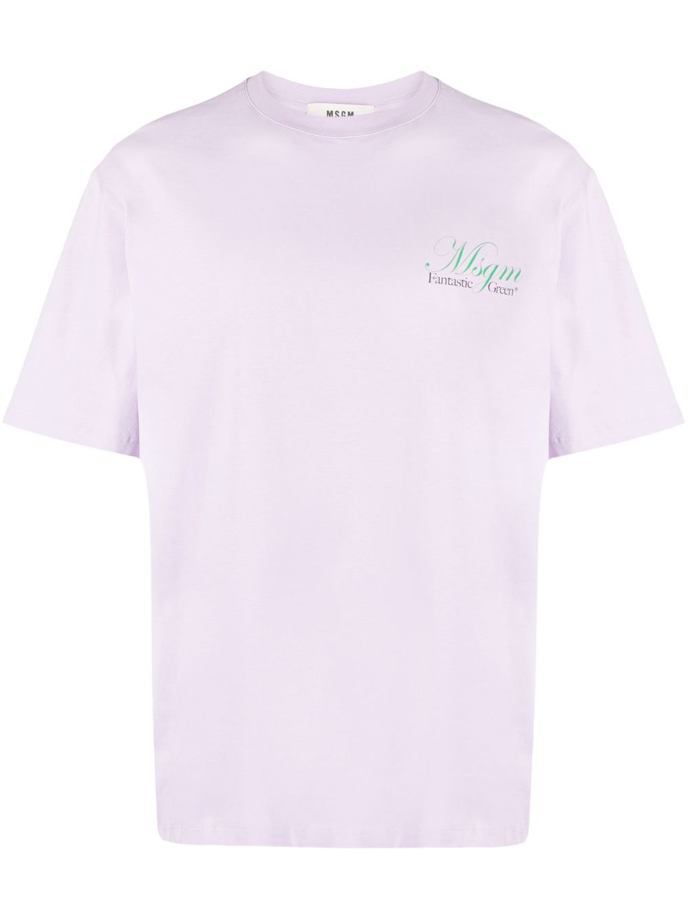 MSGM Forest Green organic cotton T-shirt - Purple 3546MM12237580