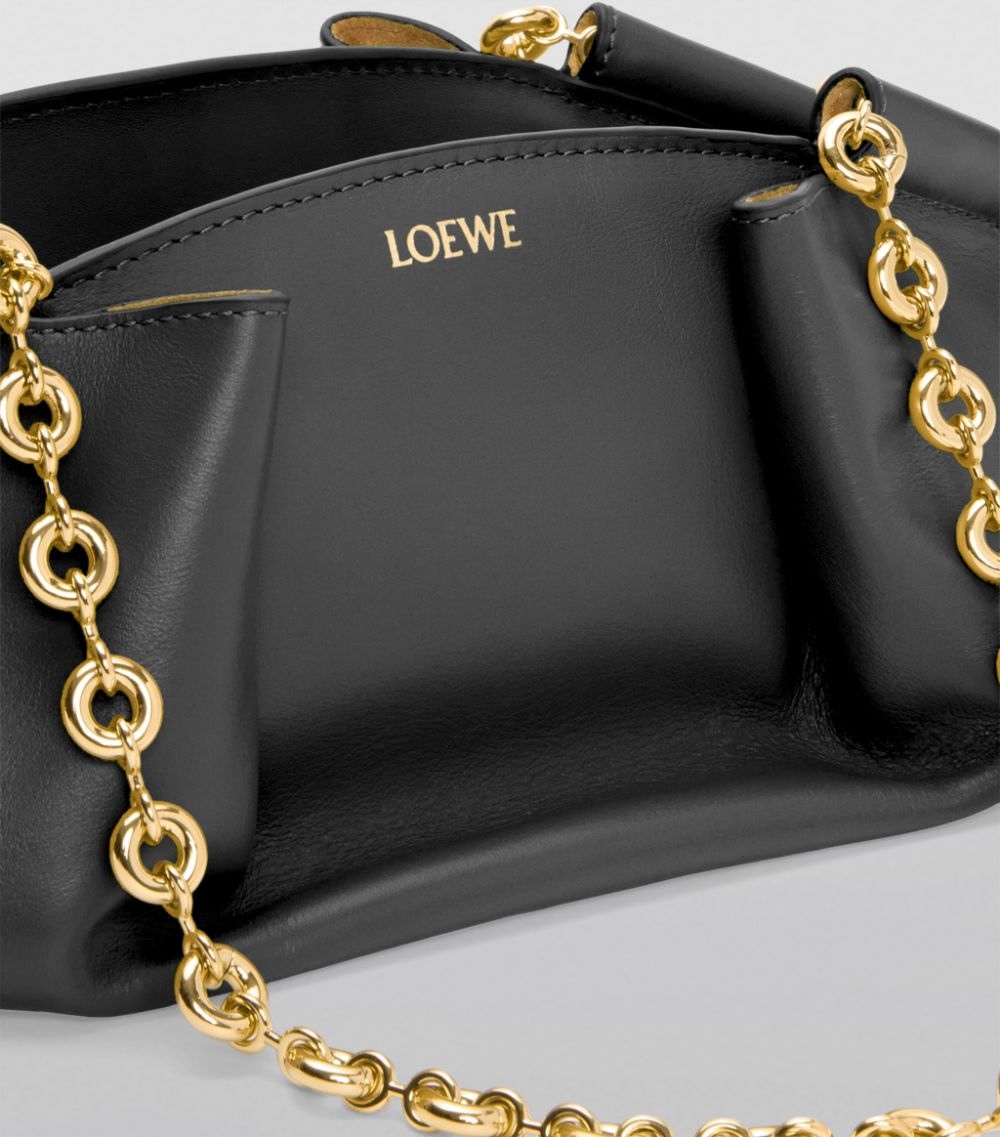 Paseo Chain Leather Tote Bag in Black - Loewe