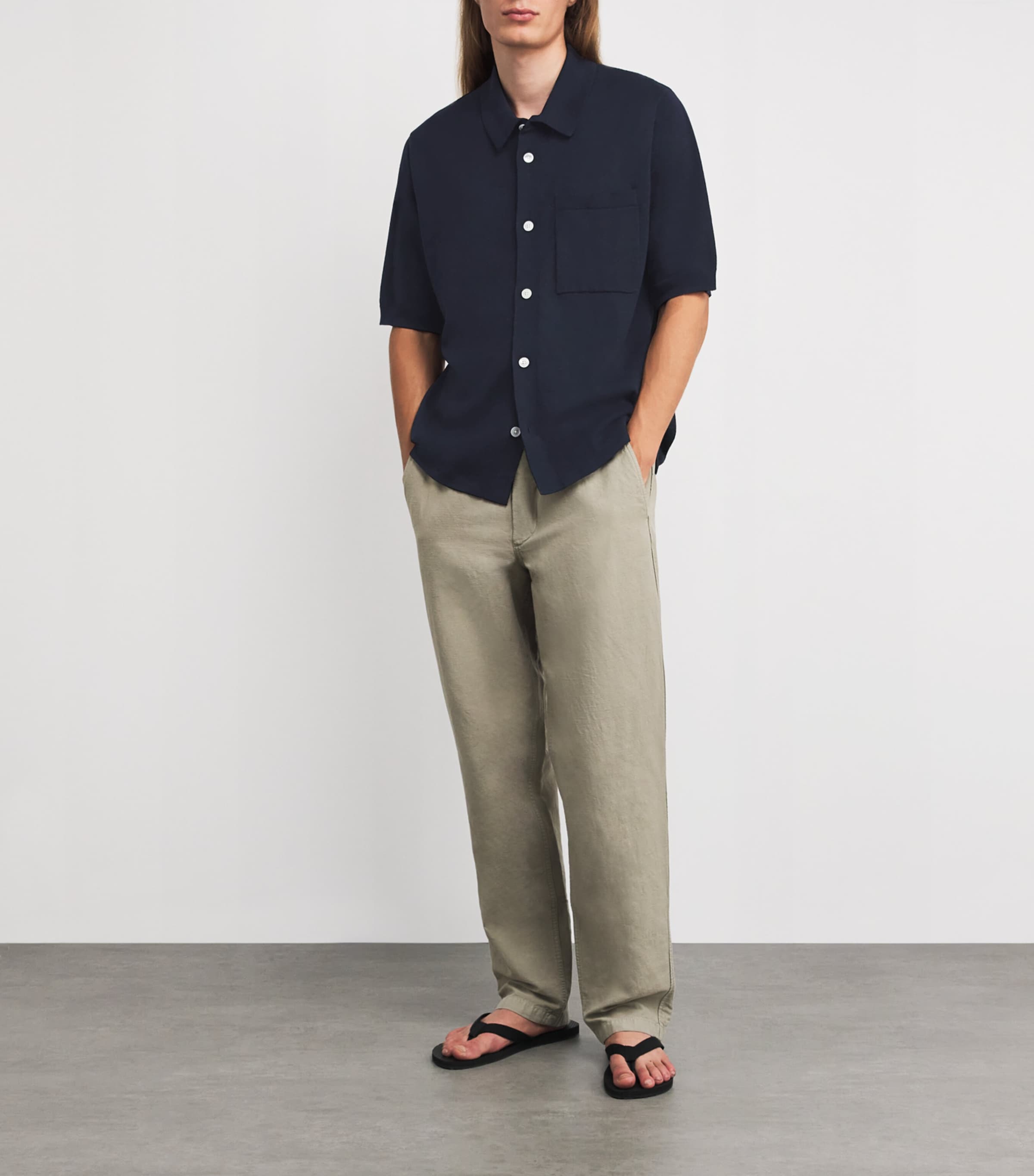 Linen-Cotton Rollo Shirt