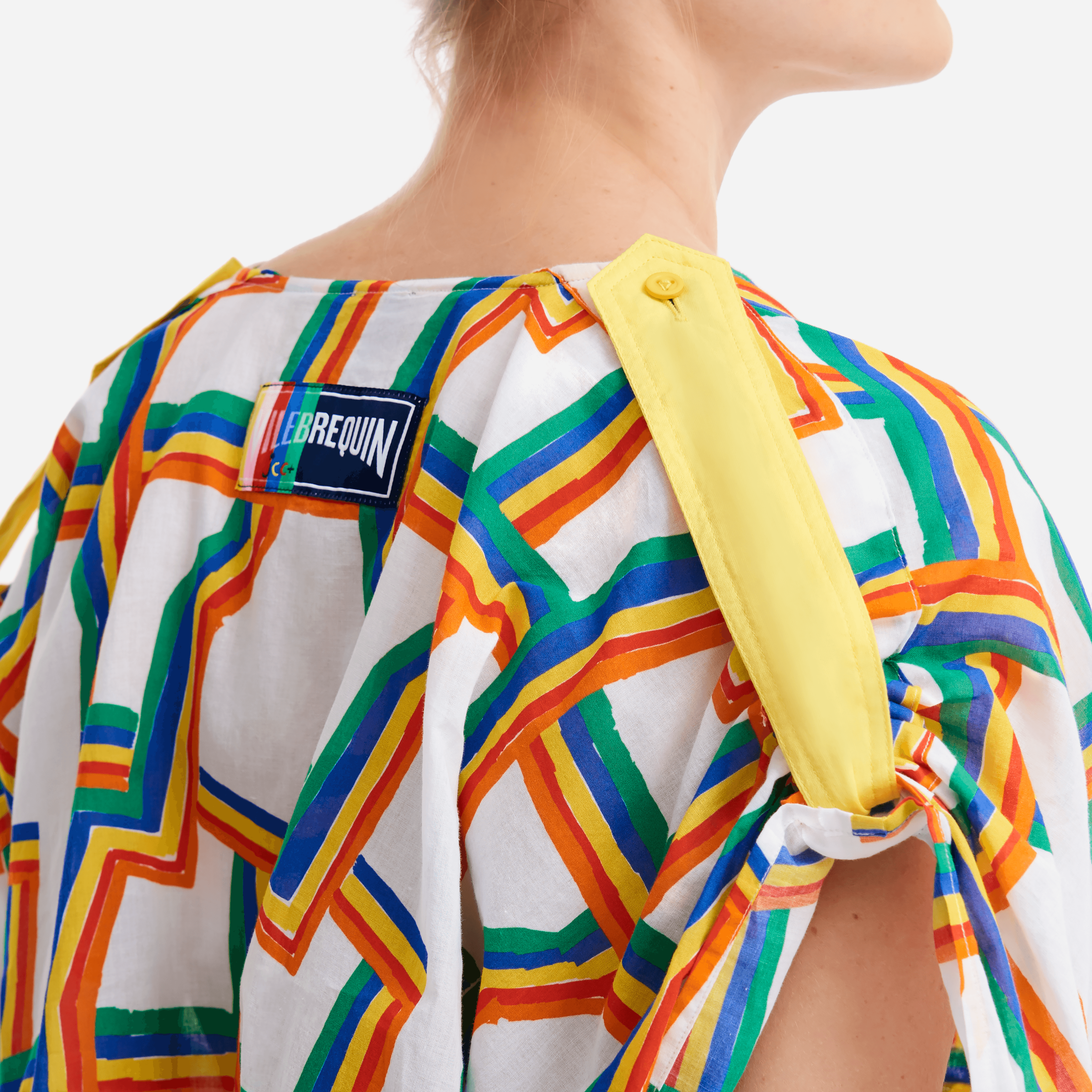 Women Long Cover-up In Cotton Voile Africain - X Jcc+ - Limited Edition - Cover-up - Cibille - White