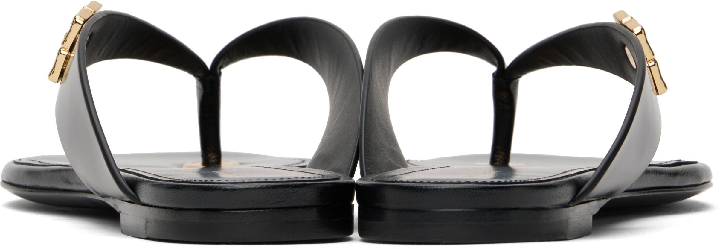 Givenchy Black Tong 4G Liquid Flip-Flops