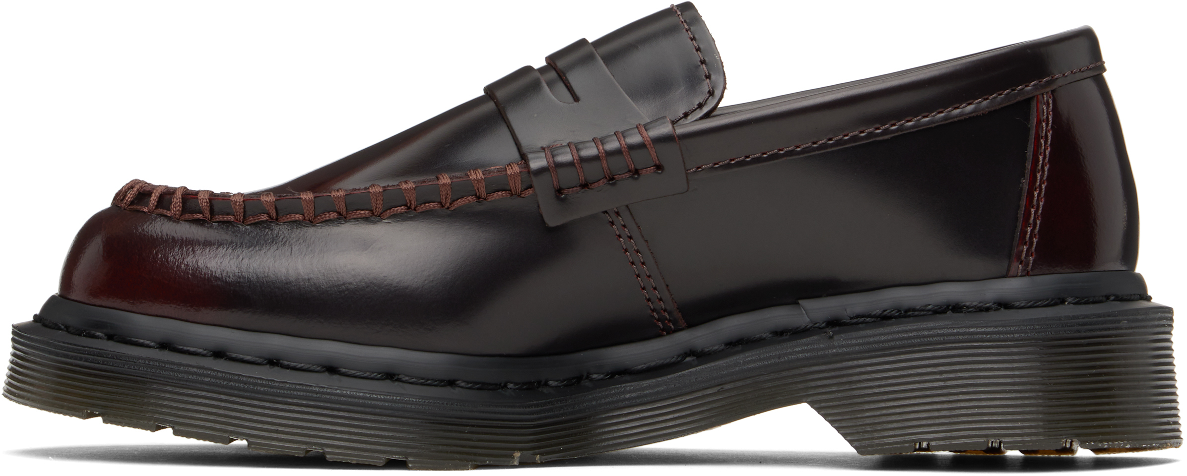 Dr. Martens Burgundy Penton Arcadia Leather Loafers