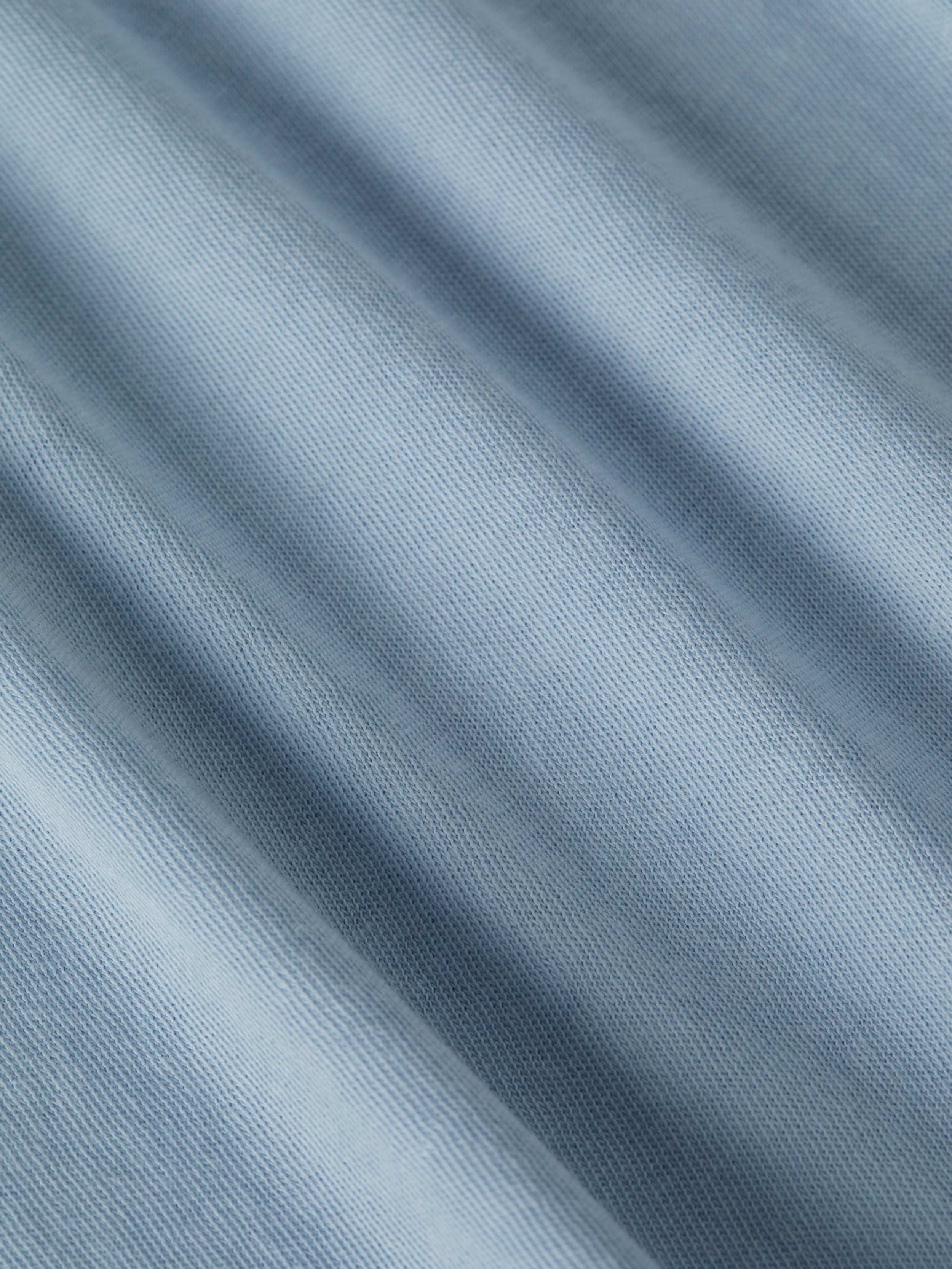 Becca Cotton V-Neck T-Shirt In Blue Fog