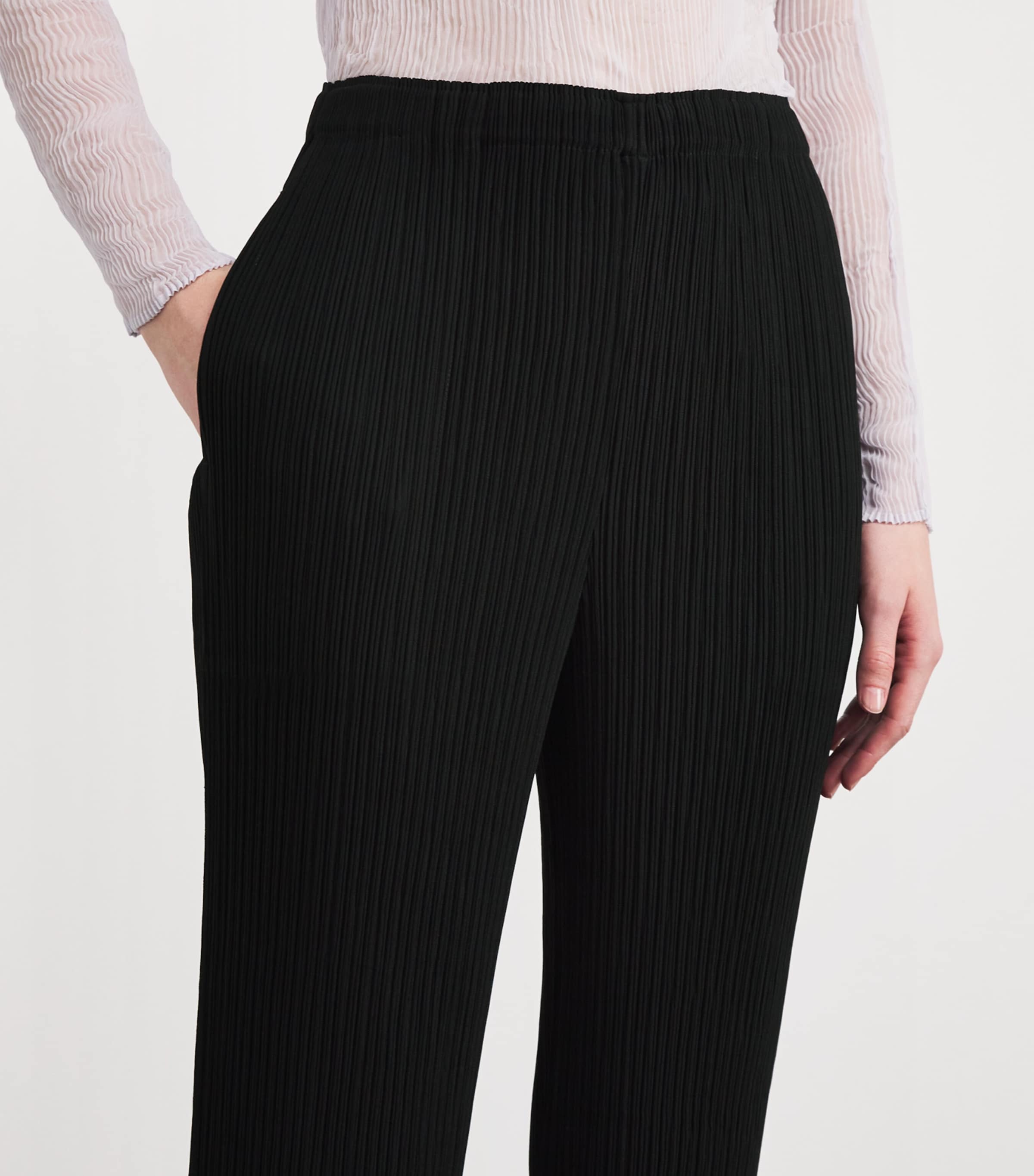 Issey Miyake Hatching Pleats Trousers