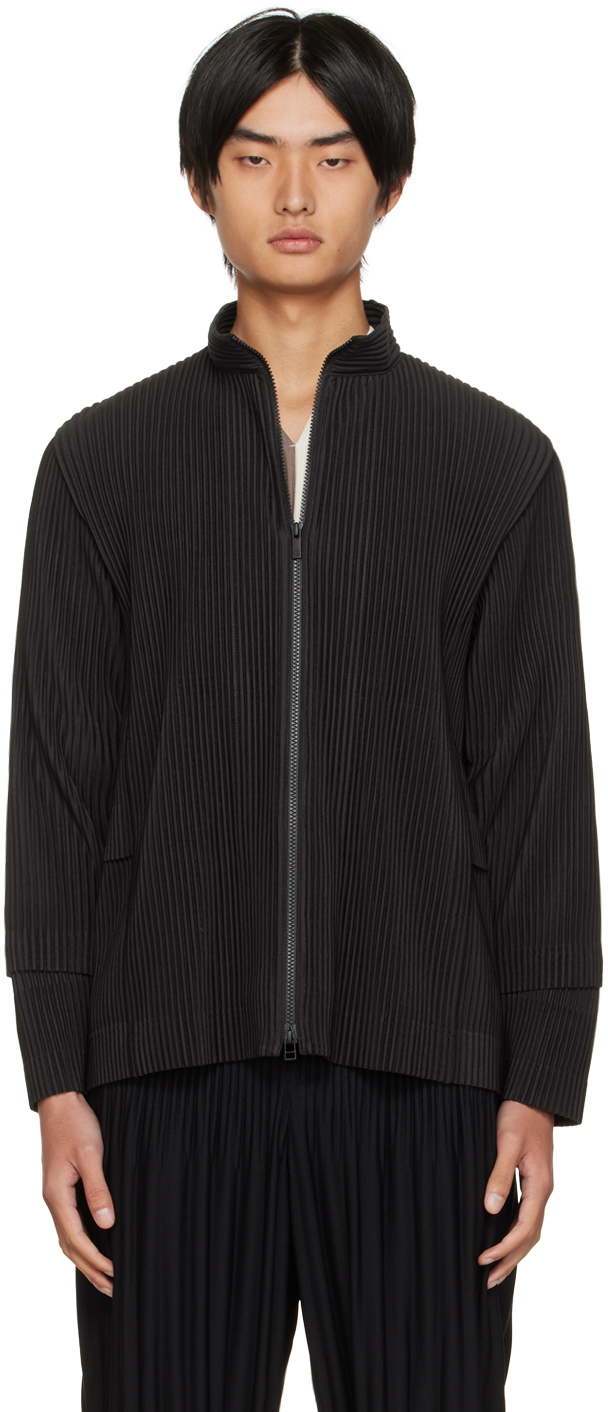 Homme Plisse Issey Miyake black cargo sweater - Realry: A global