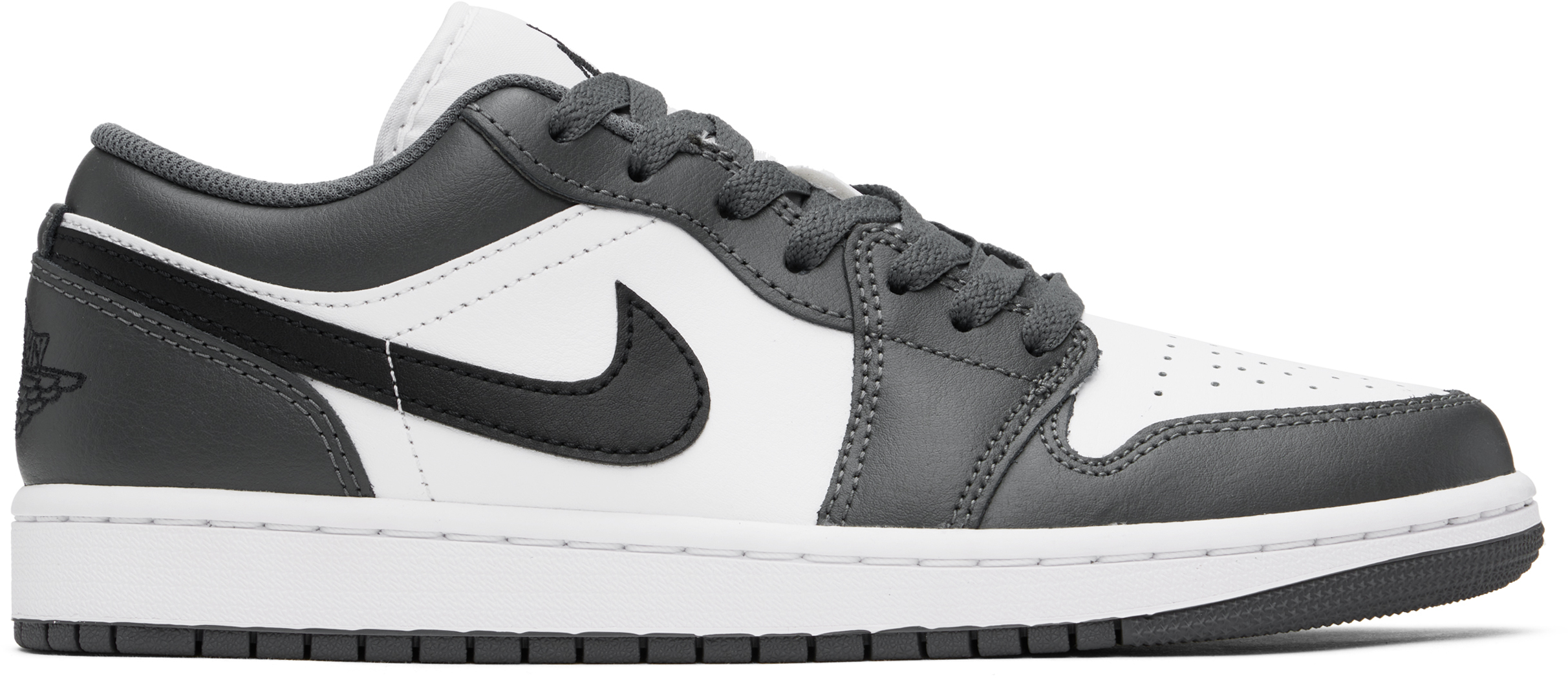Nike Jordan Gray & White Air Jordan 1 Low Sneakers