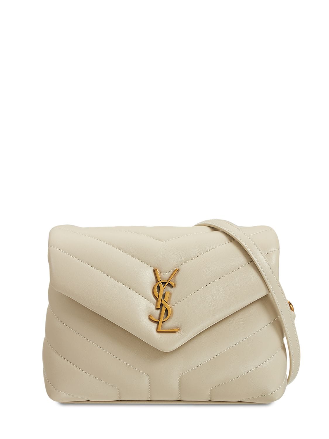 Saint Laurent Off- Toy Loulou Bag in White