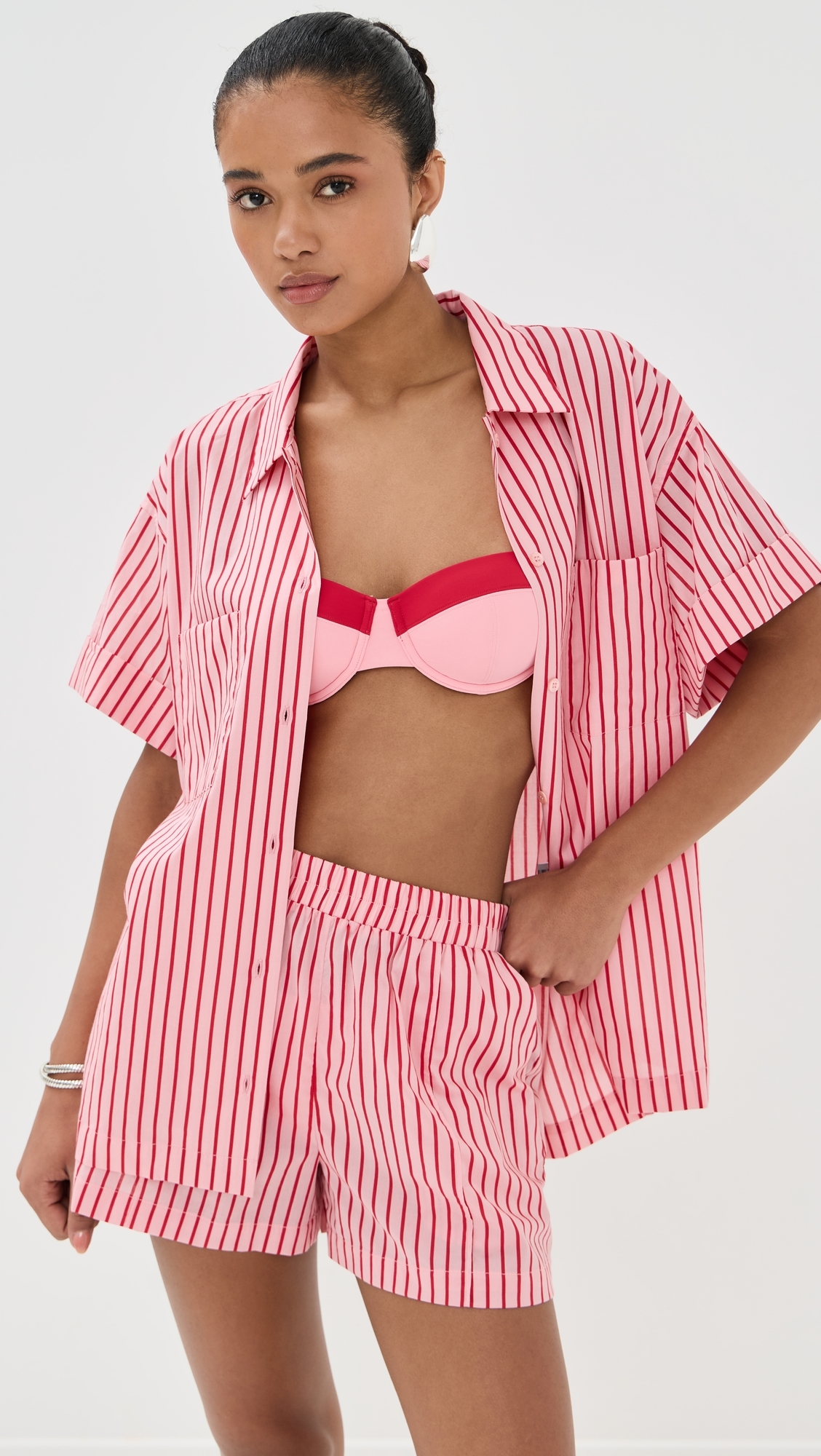 STAUD Channing Top Montauk Stripe