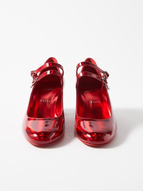 Shop Christian Louboutin Miss Jane 55 Patent Leather Pumps