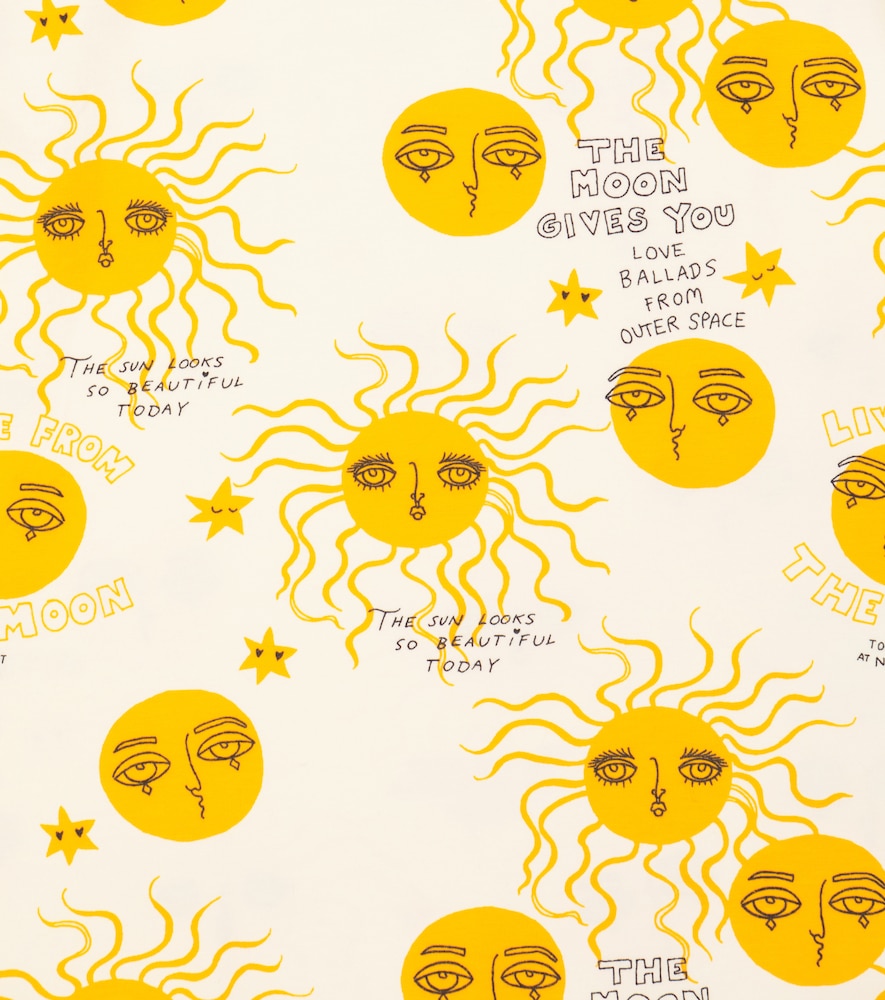 Mini Rodini Moon and Sun cotton-blend dress