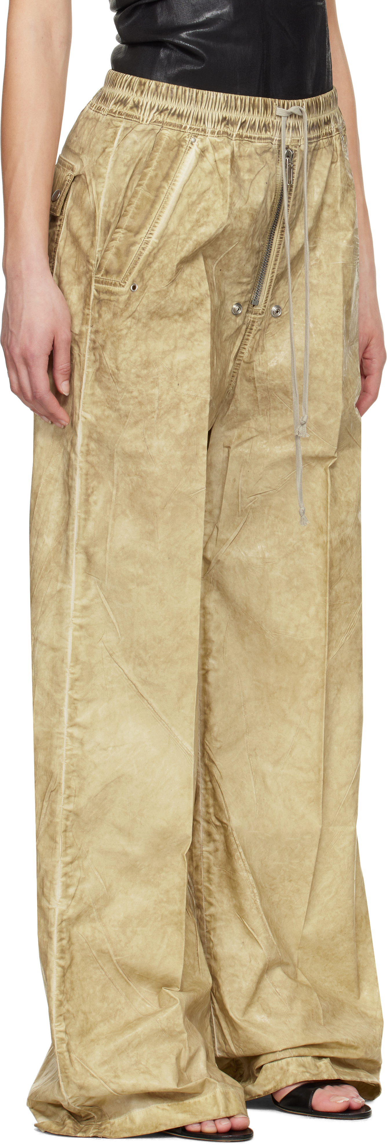 Rick Owens DRKSHDW Beige Hollywood Geth Belas Lounge Pants