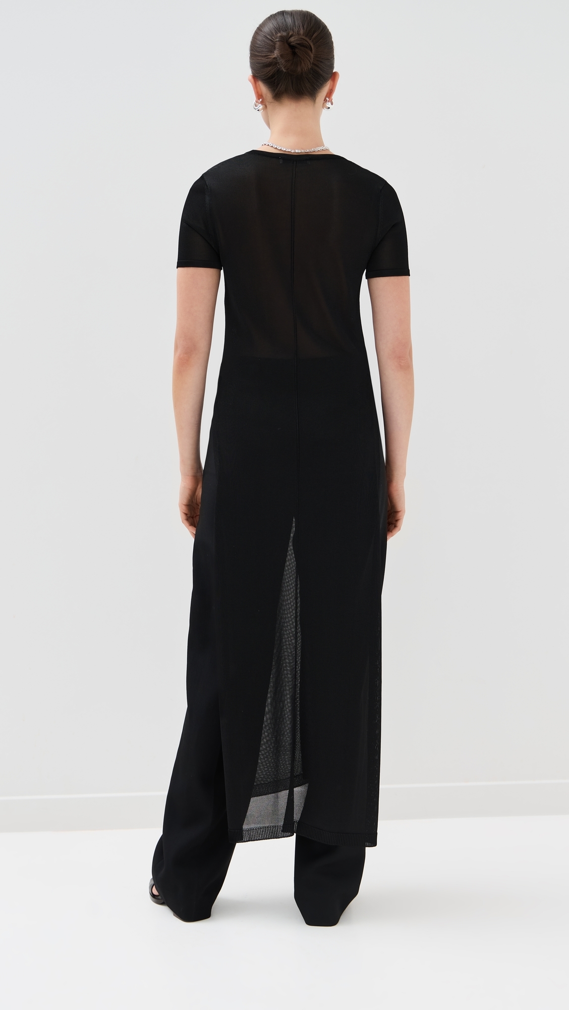 Lemaire Column Dress With Slits Black