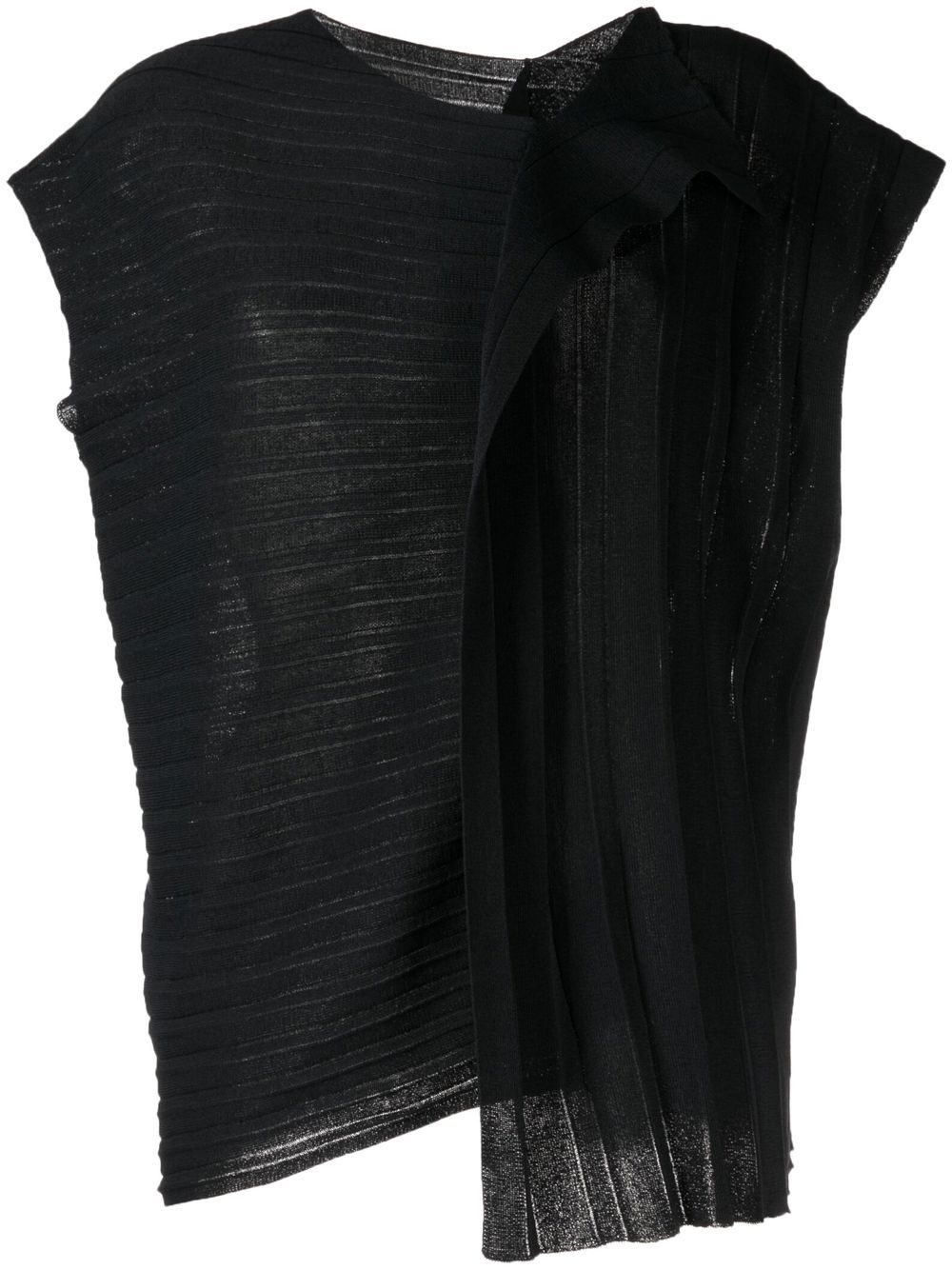 Y-3 여성 pleat-panel tops - Black FGK27099