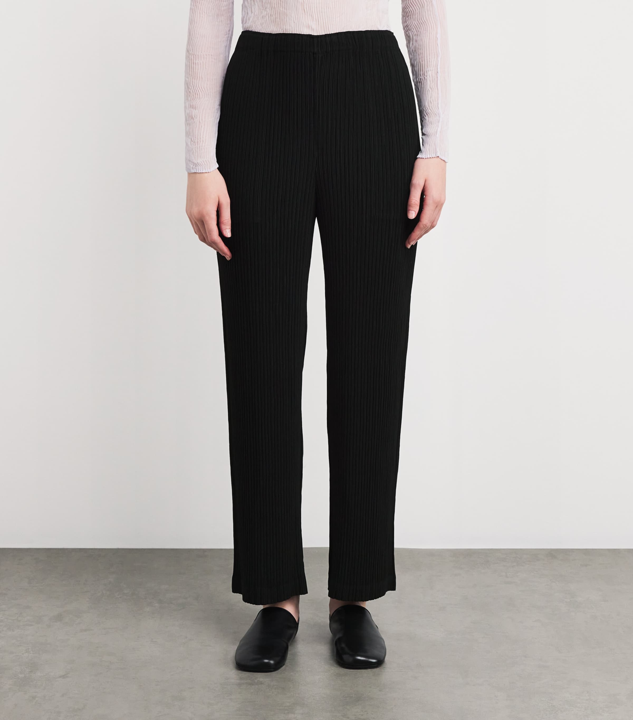 Issey Miyake Hatching Pleats Trousers