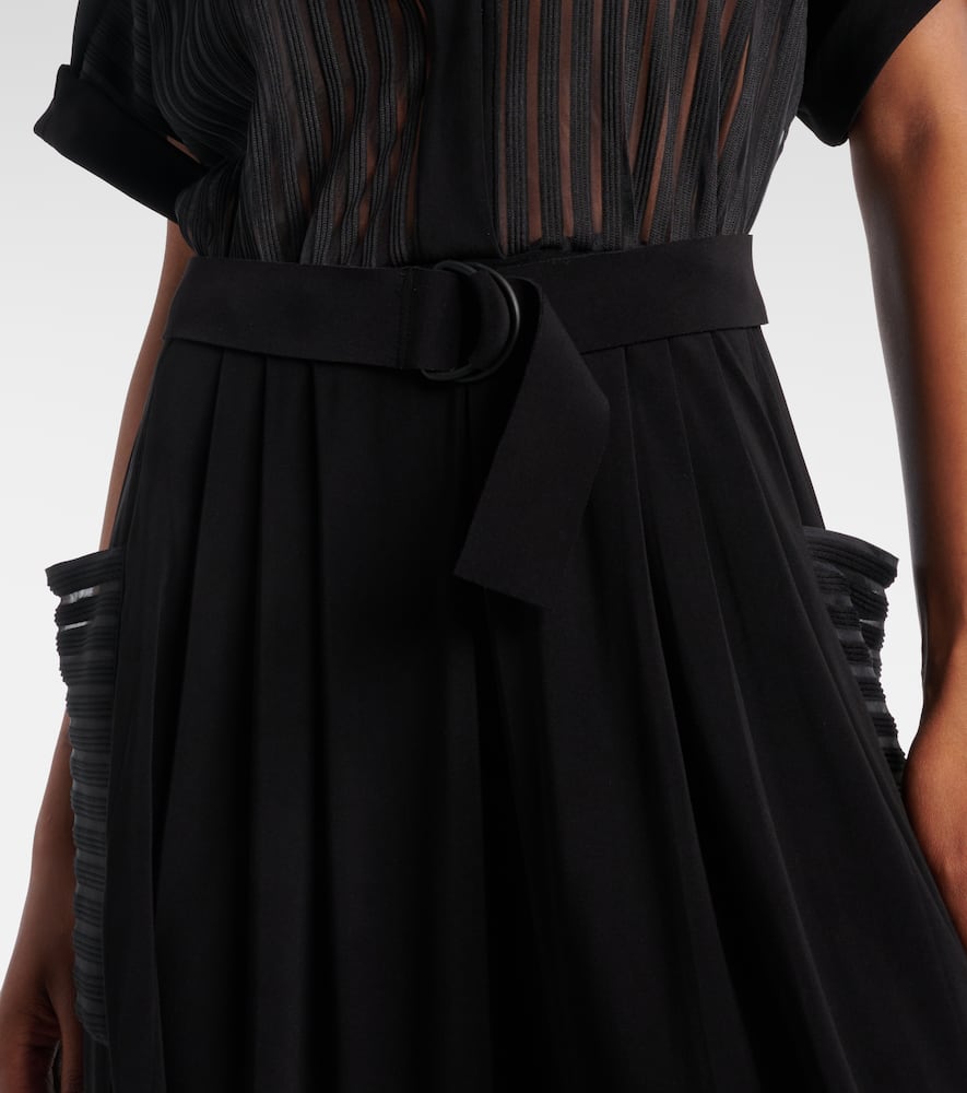 Geralyn striped semi-sheer jumpsuit