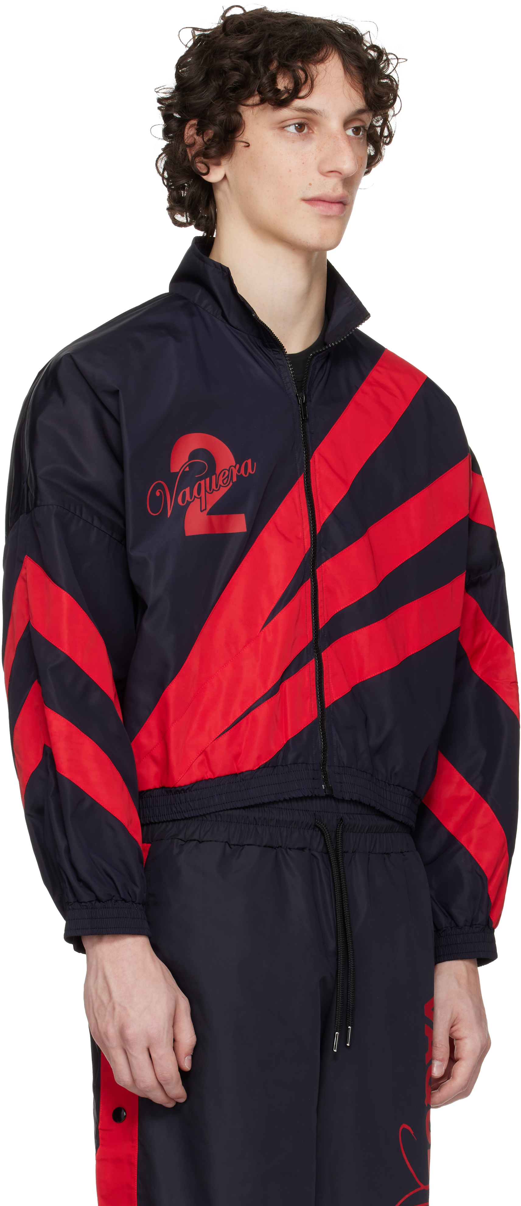 VAQUERA Black & Red Windbreaker Jacket