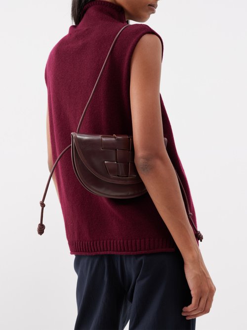 Hereu Luna Woven-panel Leather Cross-body Bag