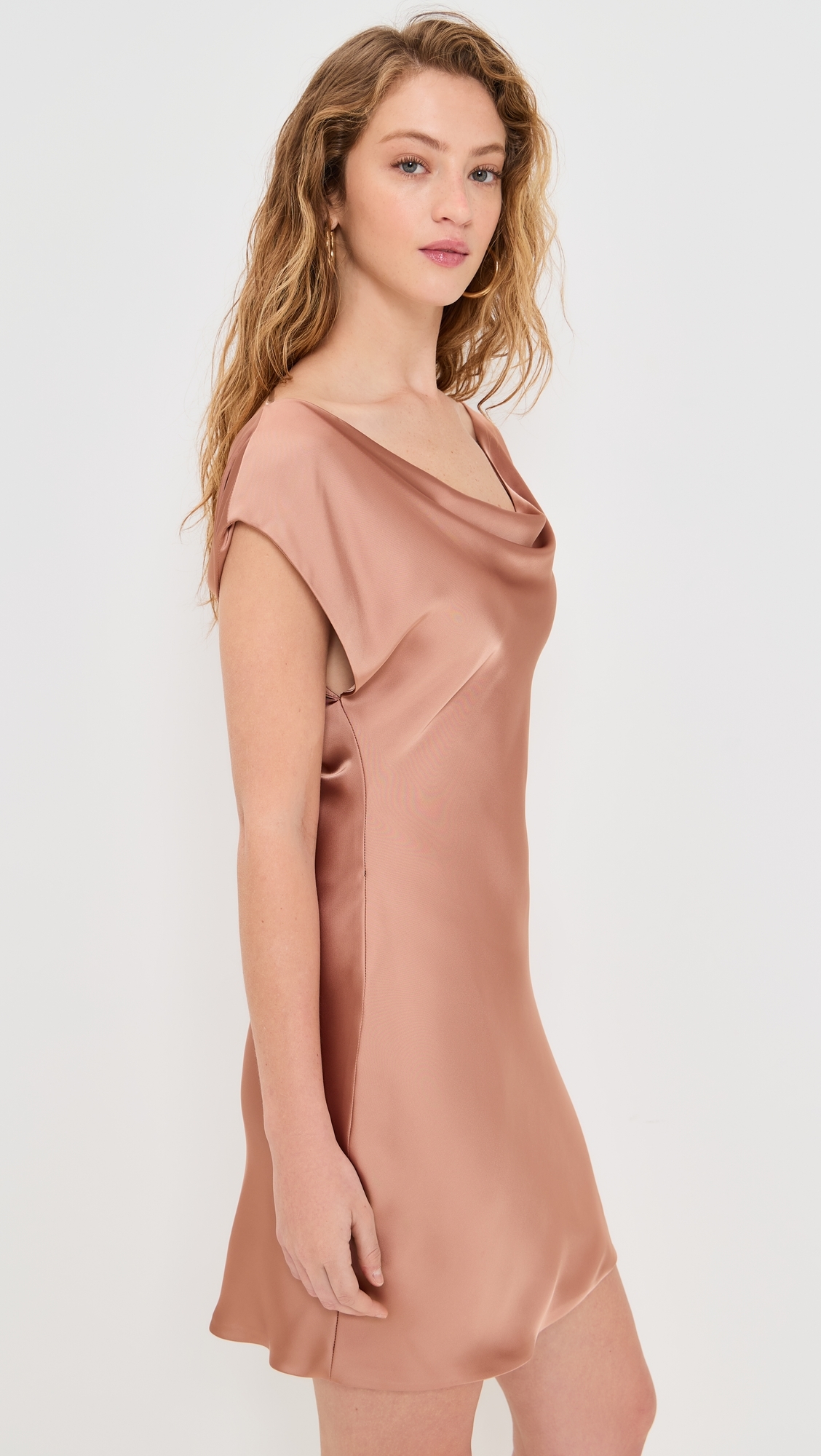 Cap Sleeve Maria Mini Dress Cappuccino