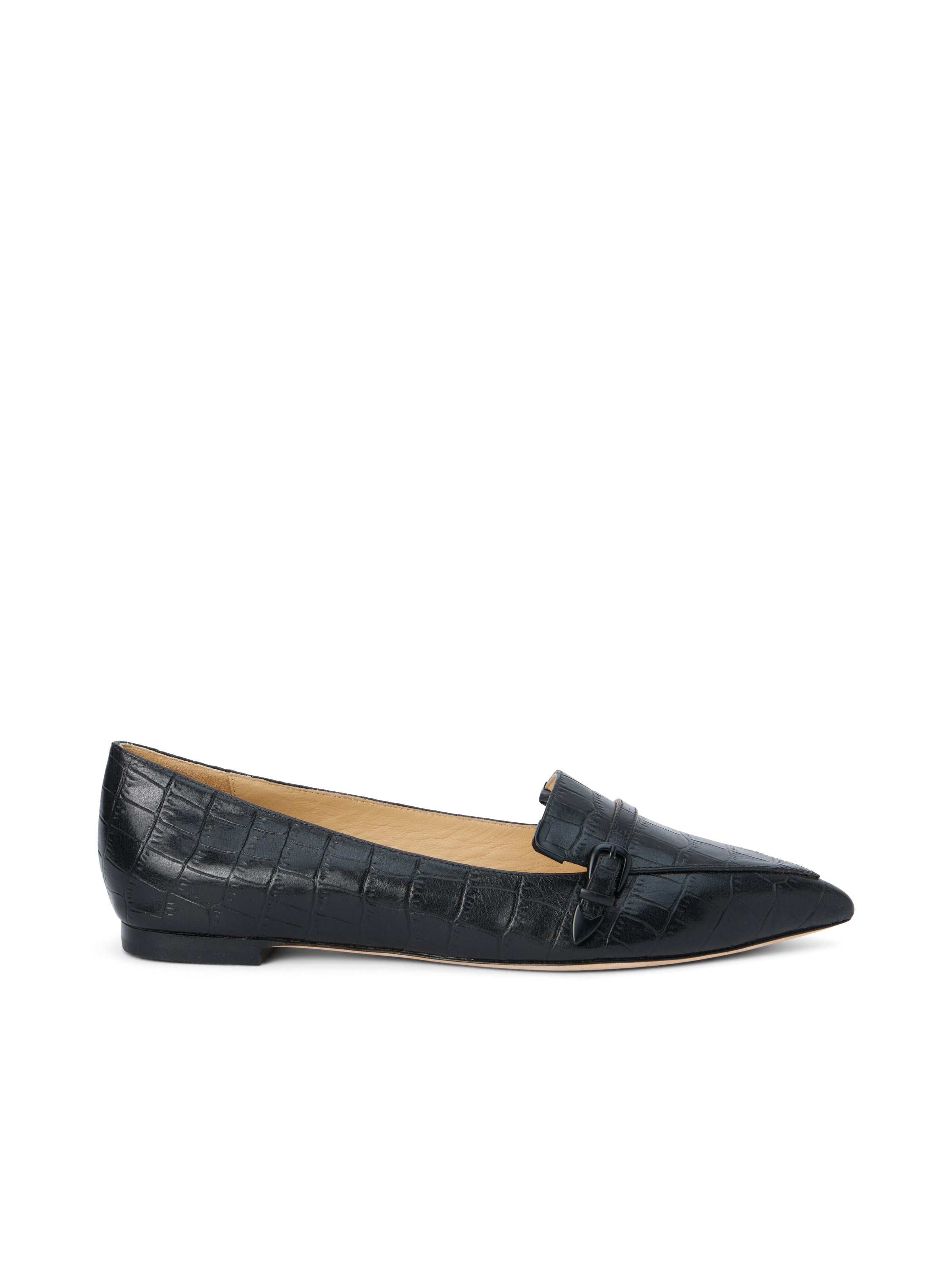 Brielle Loafer In Black Croco