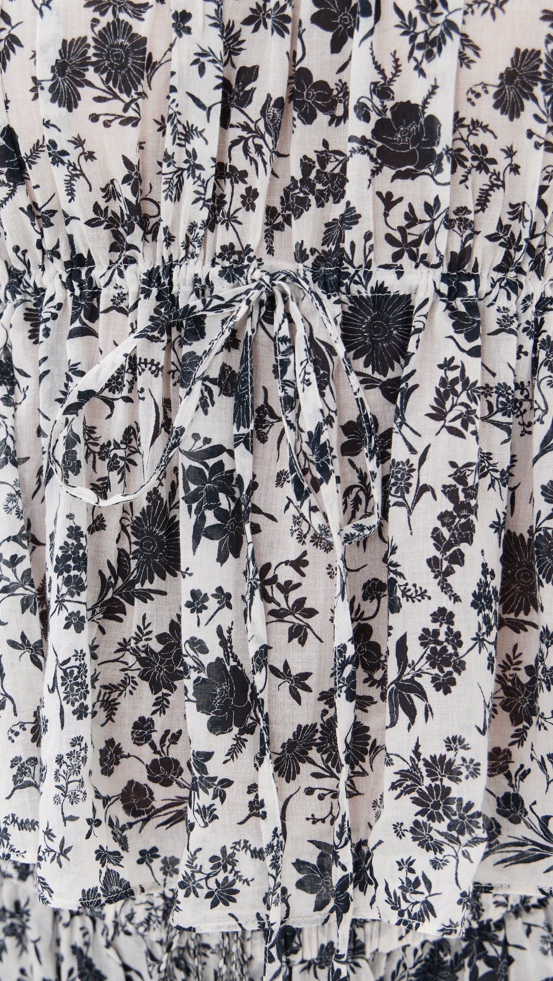 Cari Empire Waist Top Coverup White Gardenia