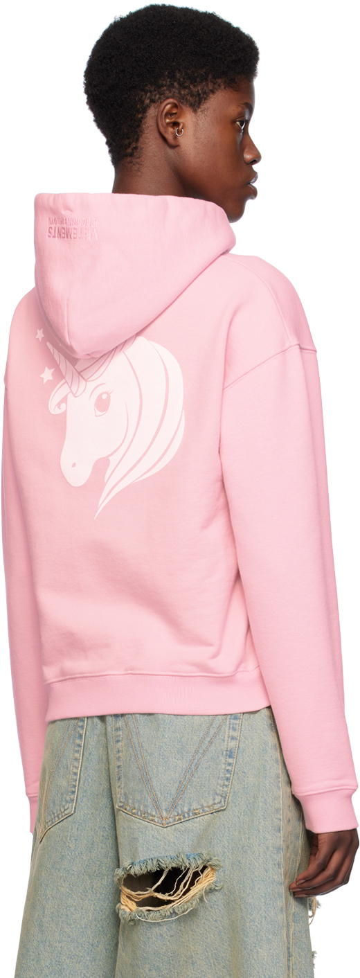VETEMENTS Pink Unicorn Hoodie
