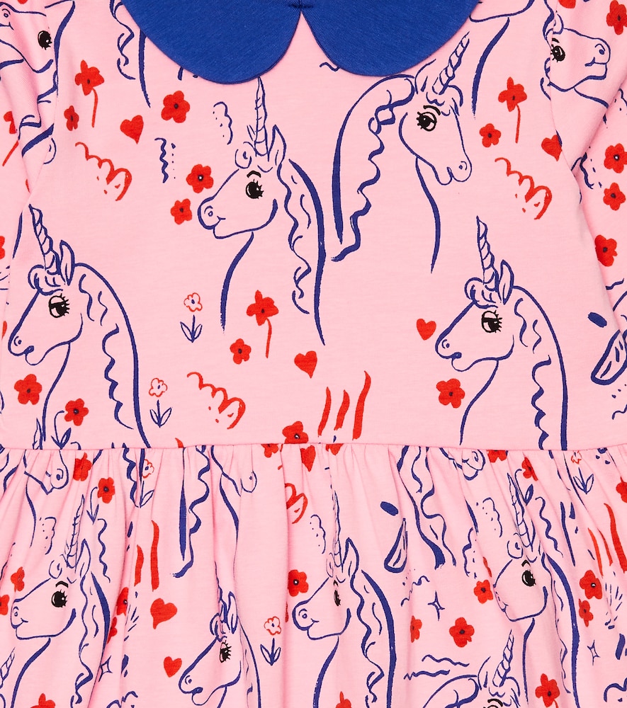 Unicorn printed cotton dress