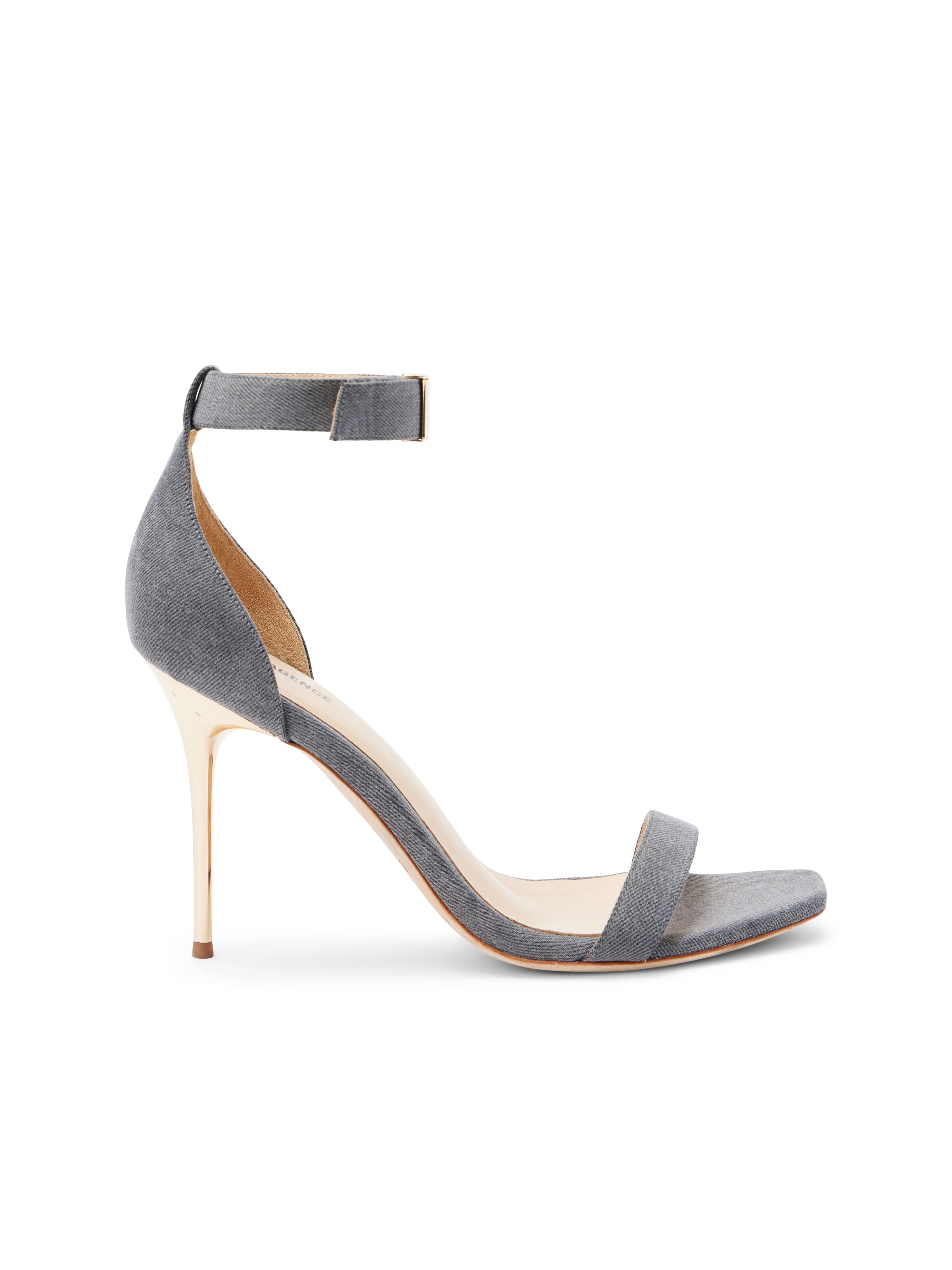 Thea Sandal In Grey Denim